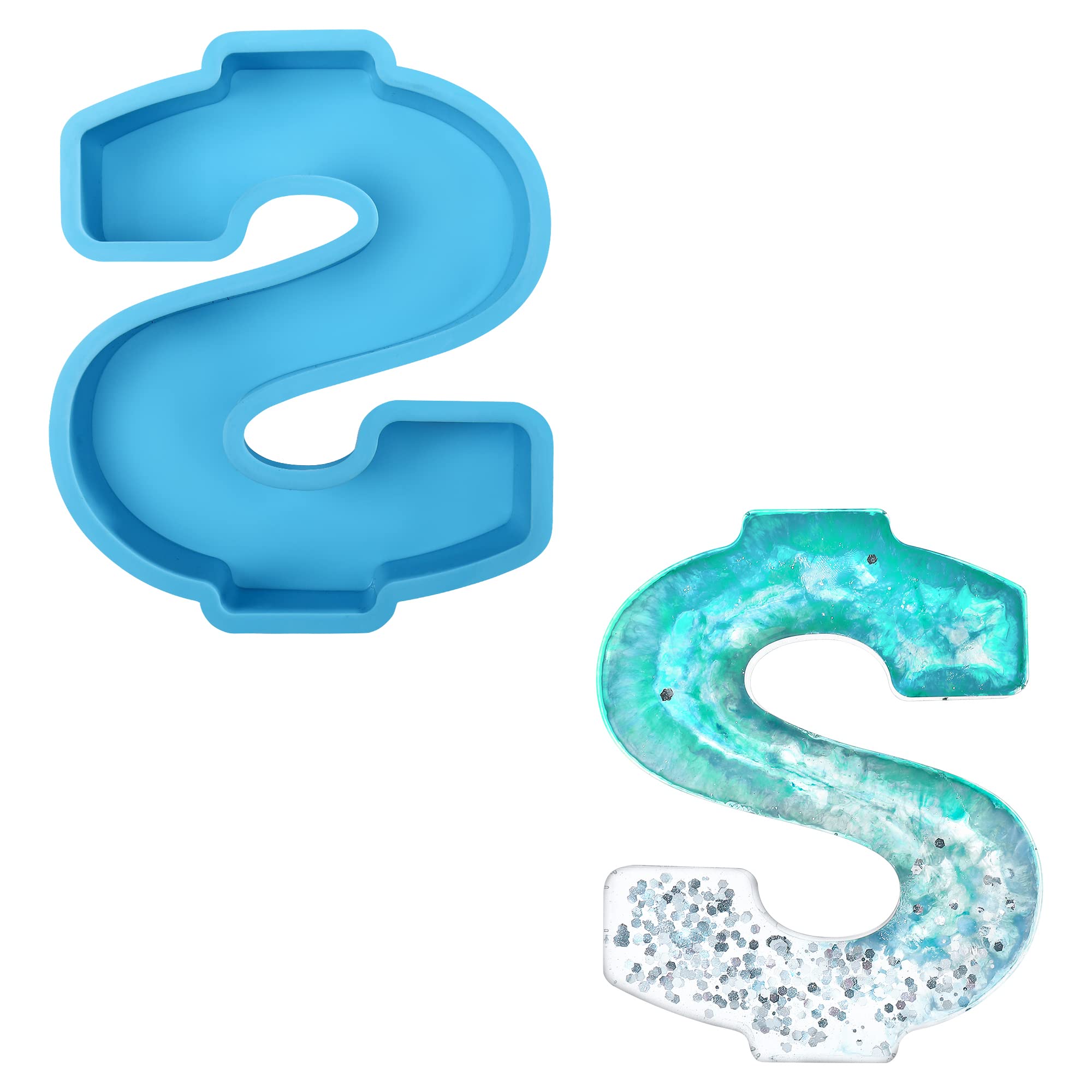 6 Inch 3D Silicone Letter Resin Molds - Large Capital Alphabet Molds for DIY Resin Casting | Perfect for Party Decorations, Home Decor, Wedding Signs & Craft Projects