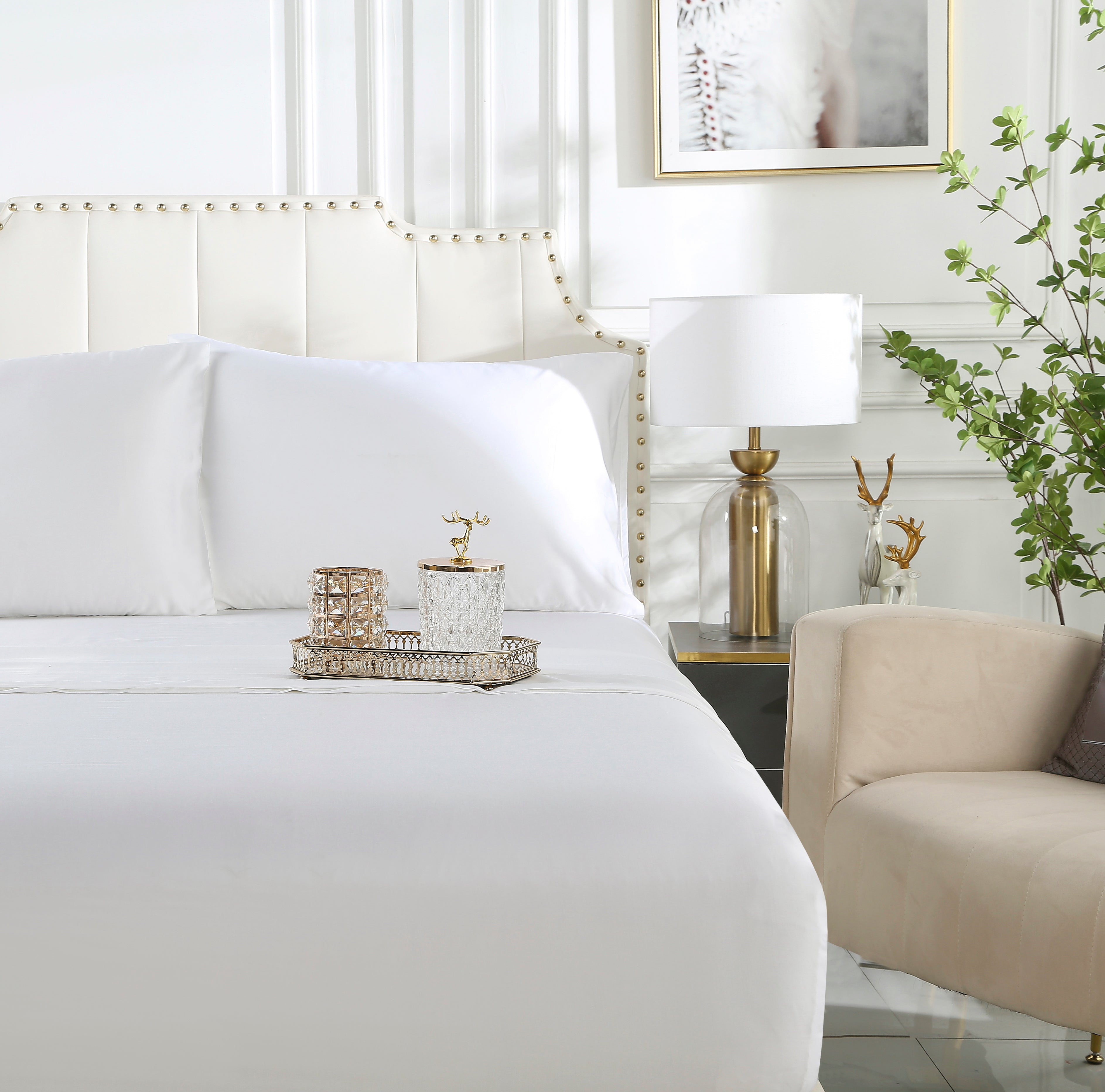 100% Organic Bamboo Sheets King Size - Soft & Breathable 4-Piece Bed Sheet Set for Cool & Comfortable Sleep | Perfect for Hot Sleepers & Eco-Friendly Homes