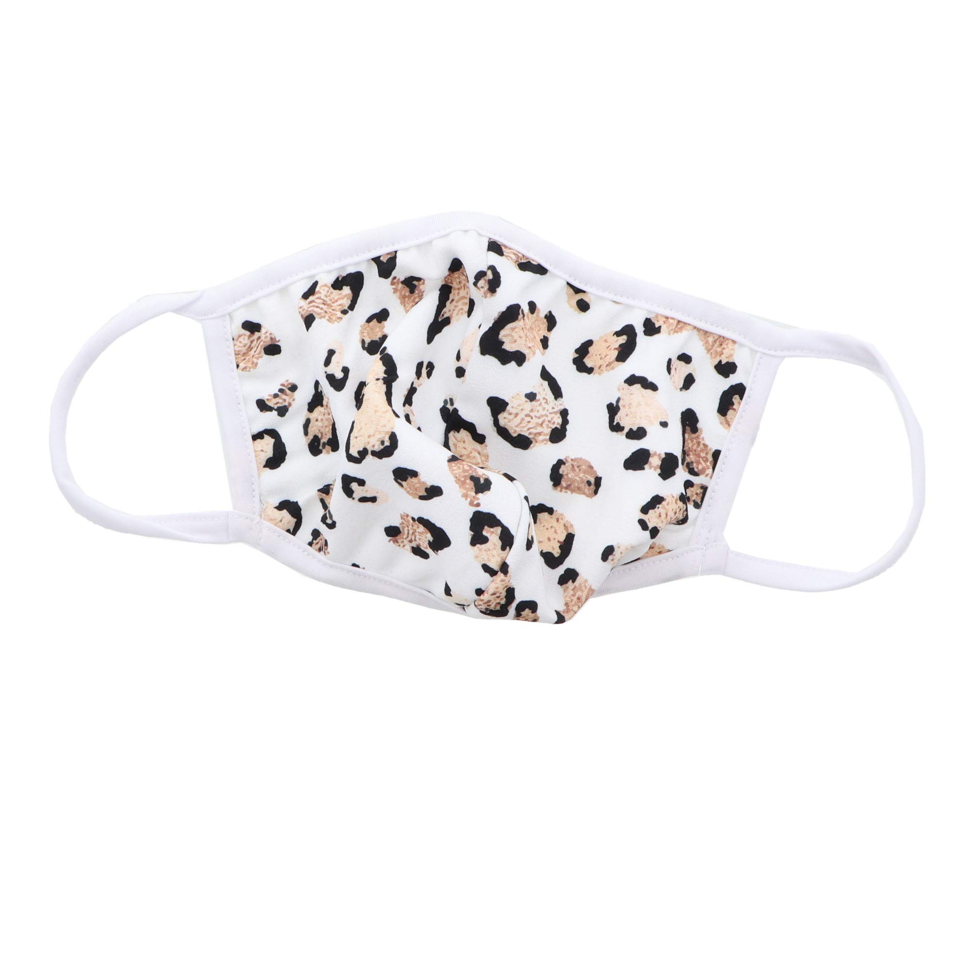 Washable Animal Print Face Mask for Teens & Adults - Ivory Leopard | Fashion & Daily Use