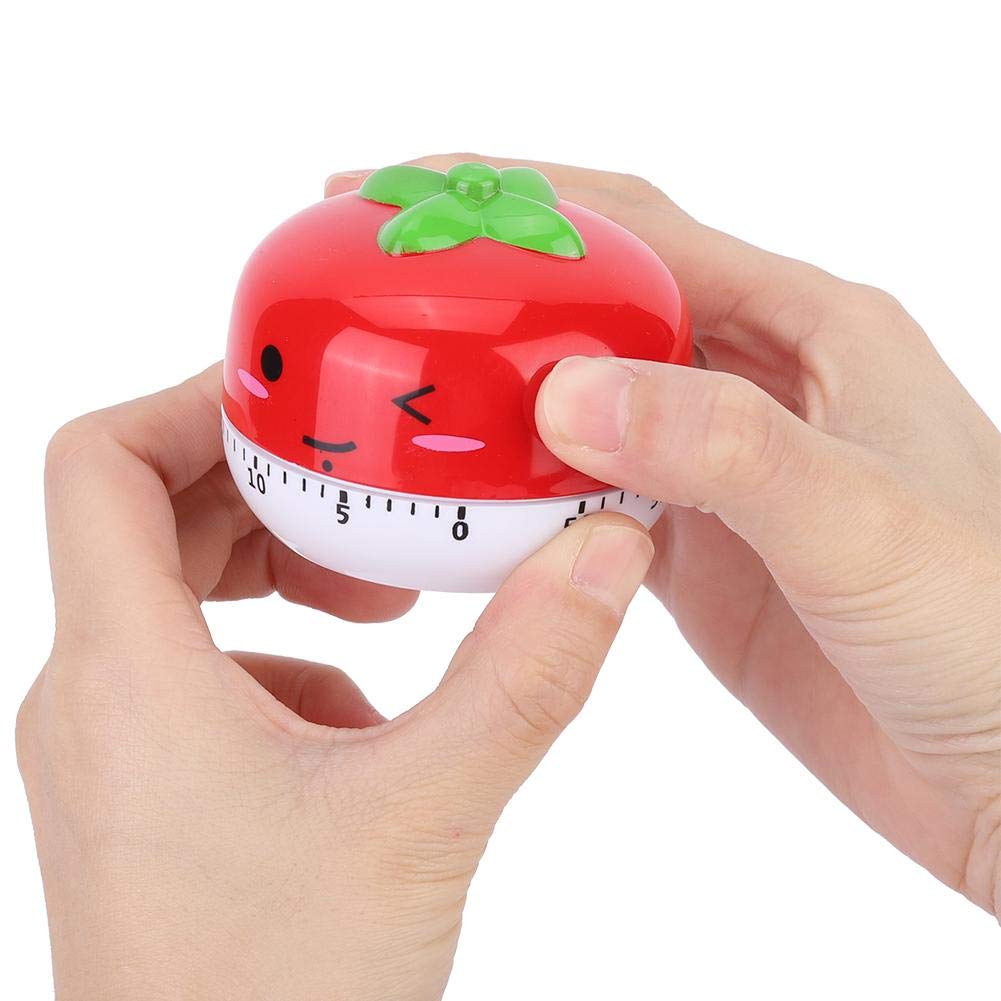 **Fdit Cute Cartoon Mechanical Kitchen Timer - Red Alarm Clock for Cooking, Baking & Study - Perfect for Home, Office & Classroom Use**