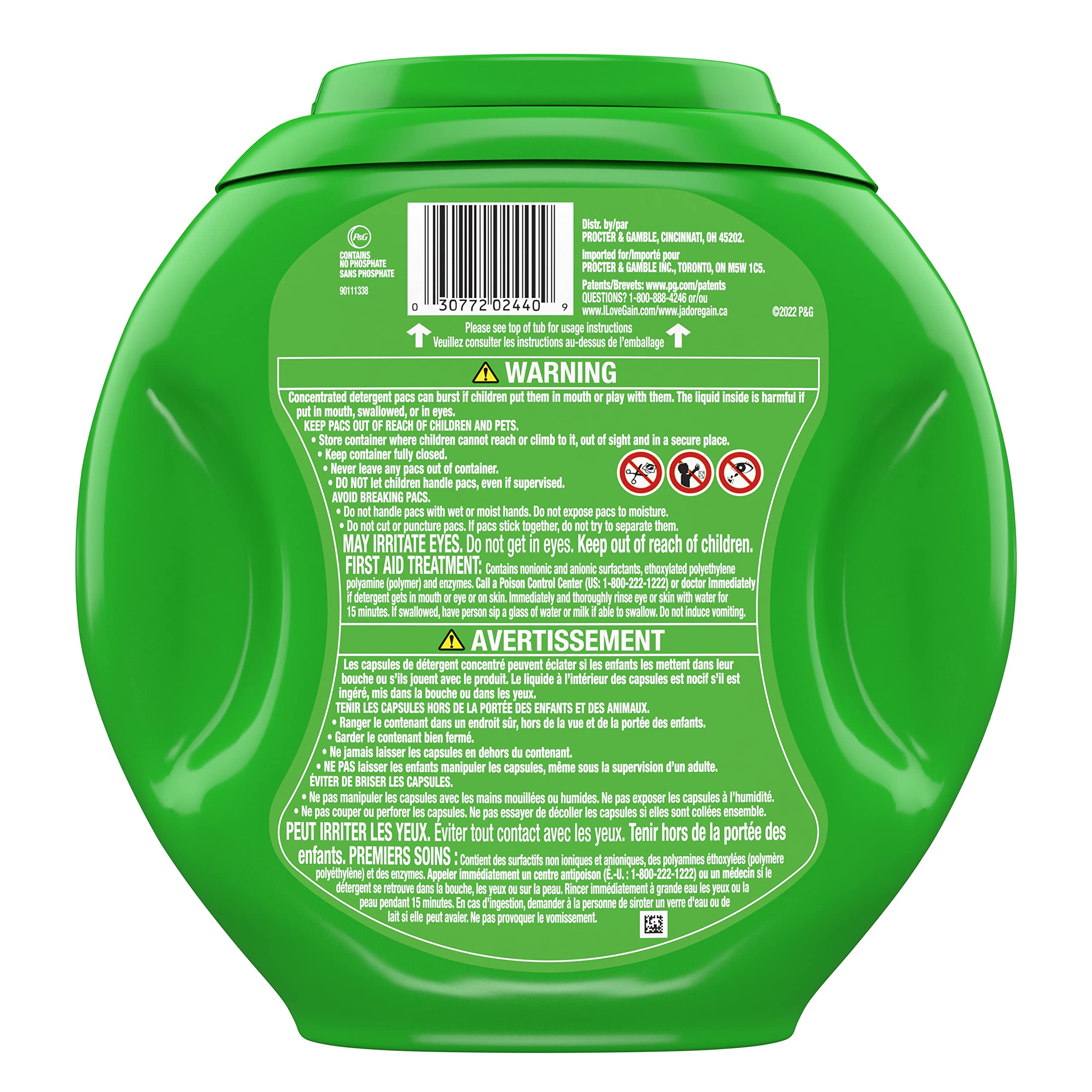 Gain Flings Laundry Detergent Pacs with Odor Defense - 60 Count Super Fresh HE 3-in-1 Detergent Pods with Febreze & Oxi - Perfect for HE Washers, Gym Clothes, and Activewear