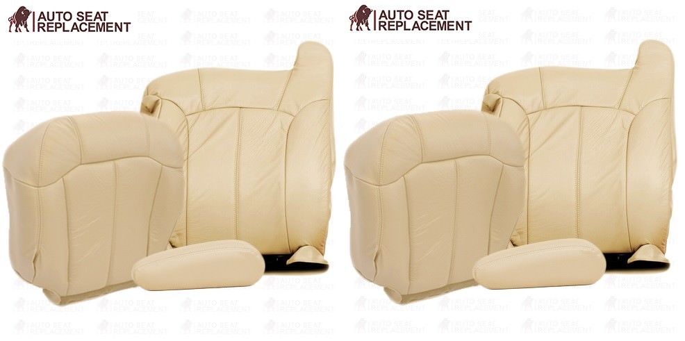 2000-2002 Chevy Tahoe & Suburban Front Seat Covers - Light Tan Beige - Premium Custom Fit Car Seat Protectors for Road Trips & Family Adventures