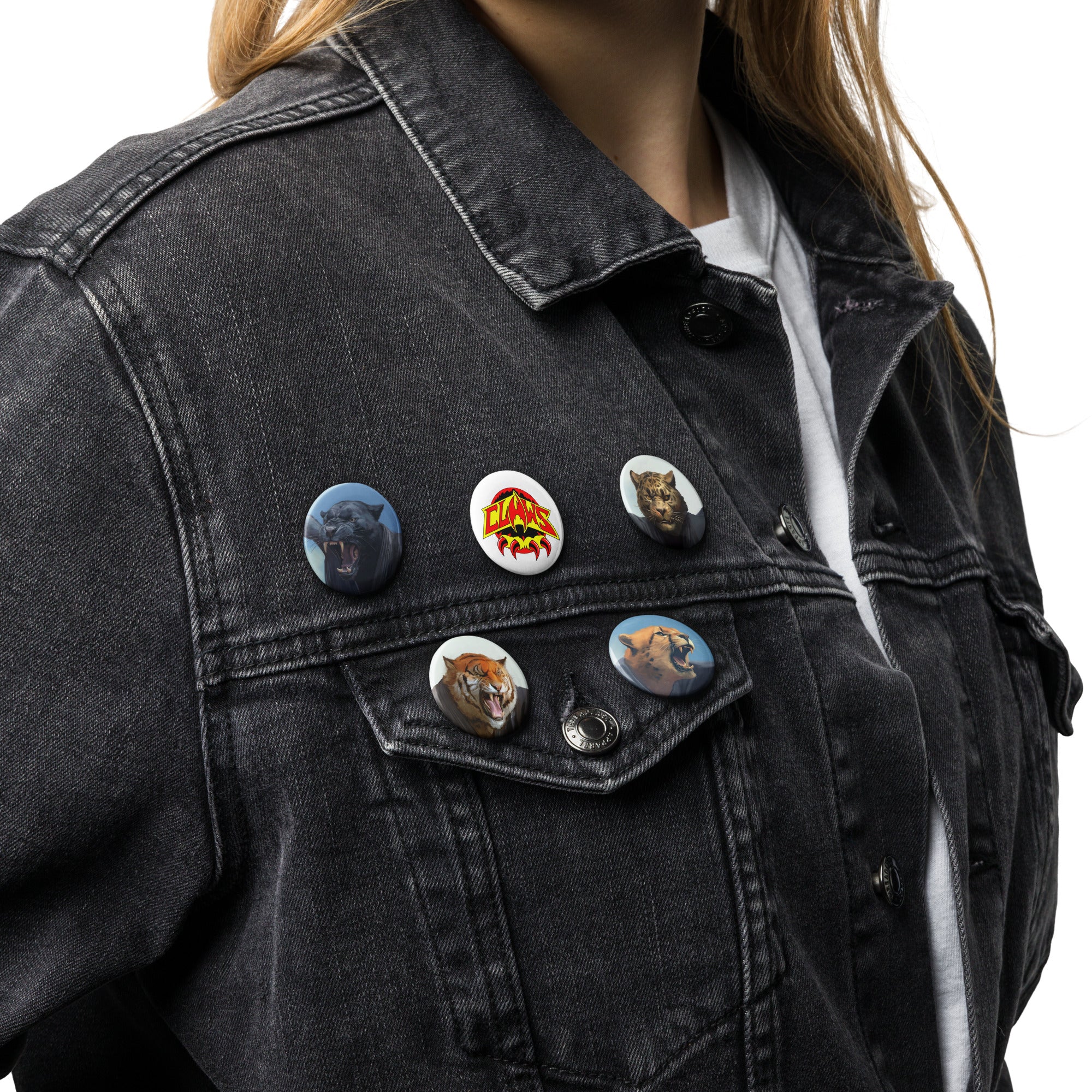 Zoo Jitsu Fighters CLAWS Pin Buttons Set - Cute Animal Martial Arts Enamel Pins for Backpacks, Jackets & Gifts - Collectible Badges for Anime Fans & Martial Arts Lovers