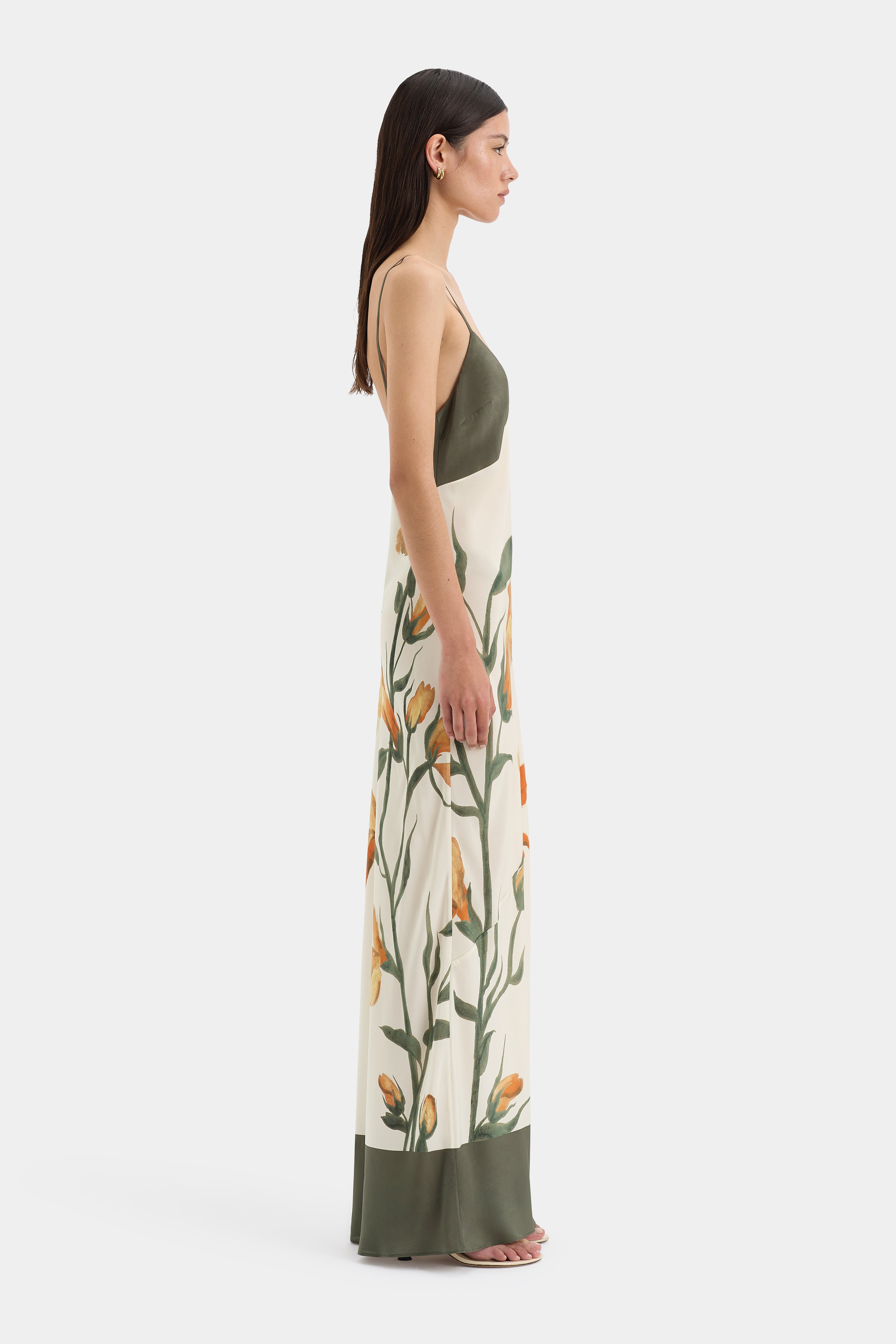 Elegant Constance V Neck Slip Dress for Women - Flowy Summer Midi Dress with Adjustable Straps | Perfect for Weddings, Date Nights & Beach Vacations