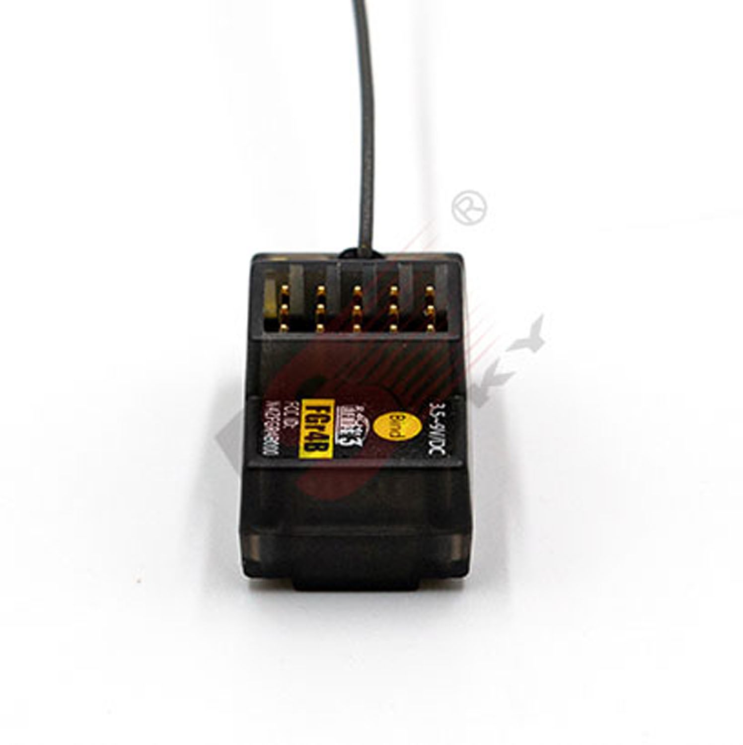 FLYSKY FGR4B 2.4GHz 4CH Receiver for NB4+ Transmitter - Compatible with PL18EV PL18 RC Cars, Trucks, Boats - 17x29x16mm Compact Size - Perfect for RC Racing, Off-Roading and Watercraft Control