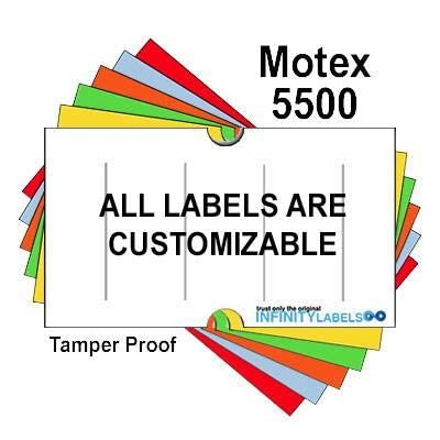 240,000 Motex 5500 Compatible Fluorescent Green General Purpose Labels for Motex MX-5500 Price Guns - Full Case with Security Cuts | Ideal for Retail Pricing, Warehouse Organization & Inventory Management