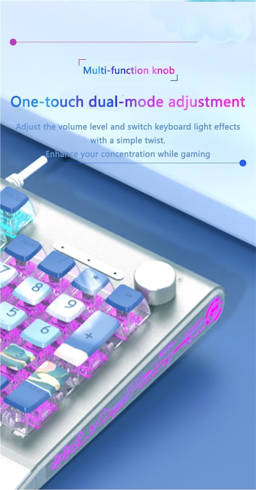 K1000 RGB Mechanical Gaming Keyboard - Wired USB Rainbow Backlit Keyboard with Quad Thermal Tech for PC Gamers & Office Work | Perfect for Gaming, Typing, and Professional Use