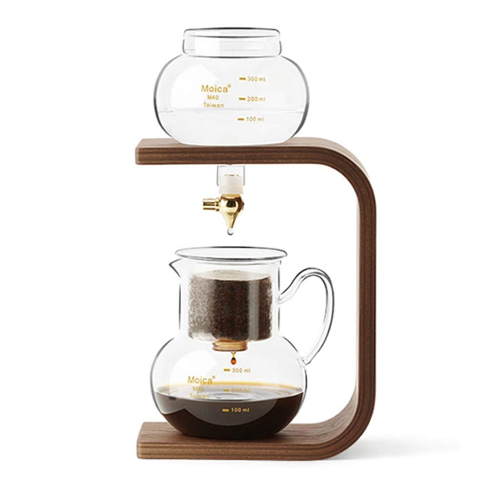 MOICA M40 Dutch Coffee Maker - 13.5oz Glass Hand Drip Cold Brew Coffee Pot for Iced Coffee & Cold Brew at Home, Office or Camping