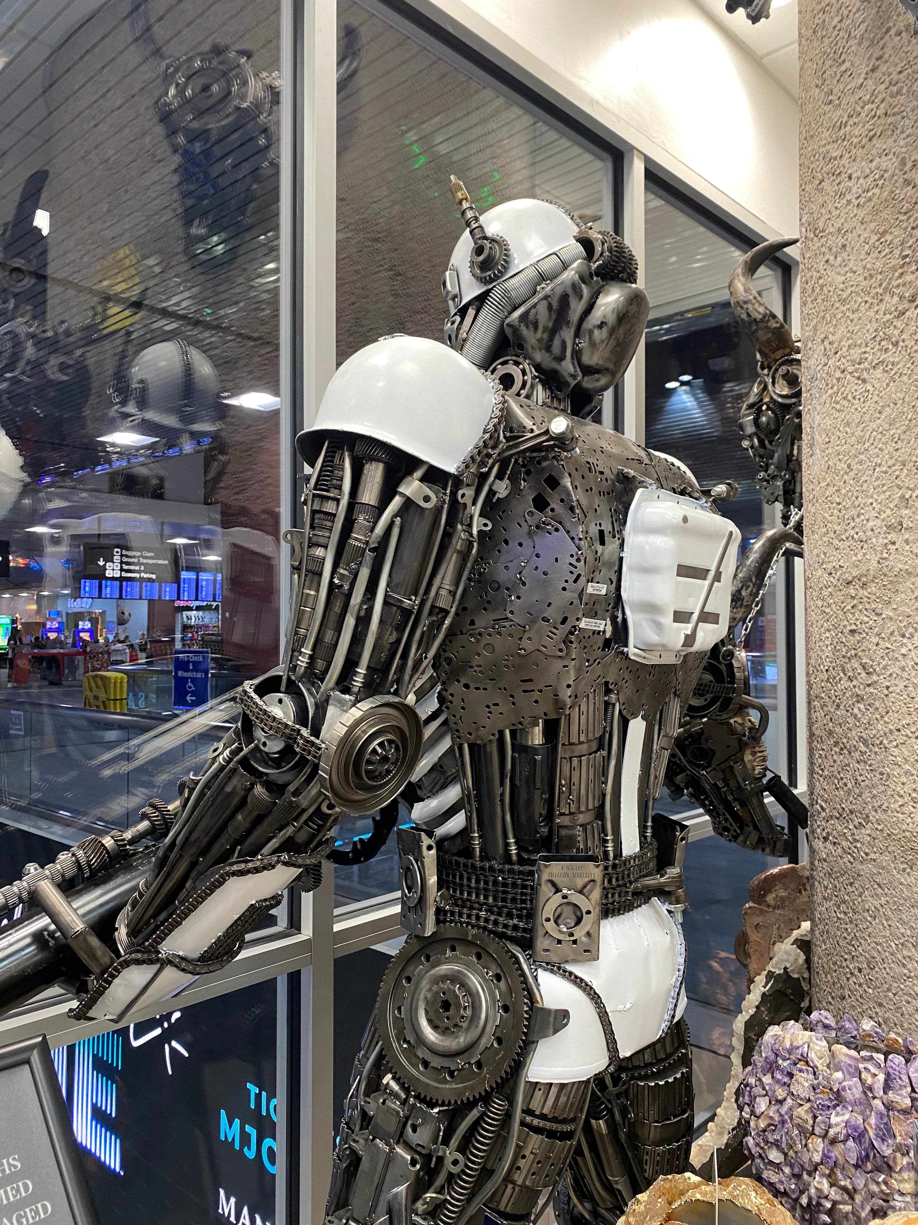 91 Storm Trooper Inspired Recycled Metal Wall Art Sculpture - Star Wars Decor for Home, Office & Man Cave