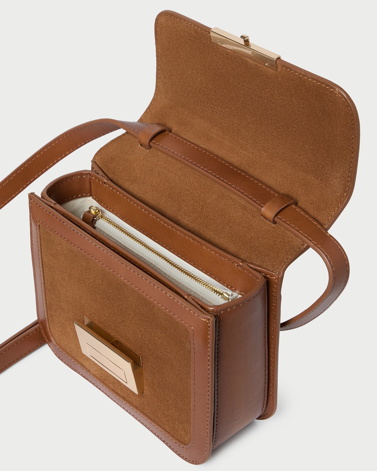 Premium Desi Cacao Suede & Leather Crossbody Bag for Women - Fashionable Shoulder Purse for Daily Use, Work, and Evening Out