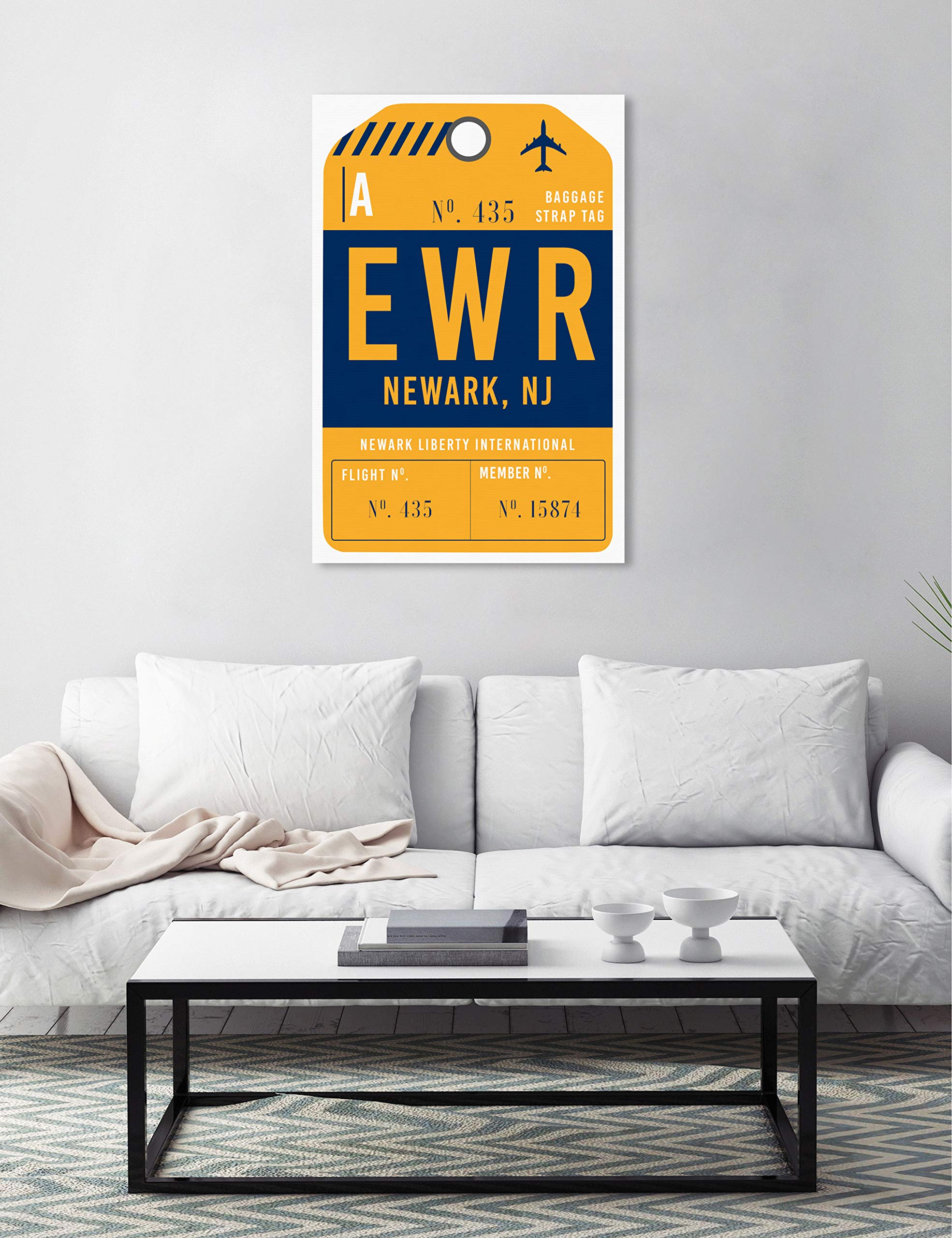 Newark Skyline Wall Art Canvas Print - Modern Cityscape Decor for Home & Office | Perfect Gift for Travel Lovers & Urban Design Enthusiasts