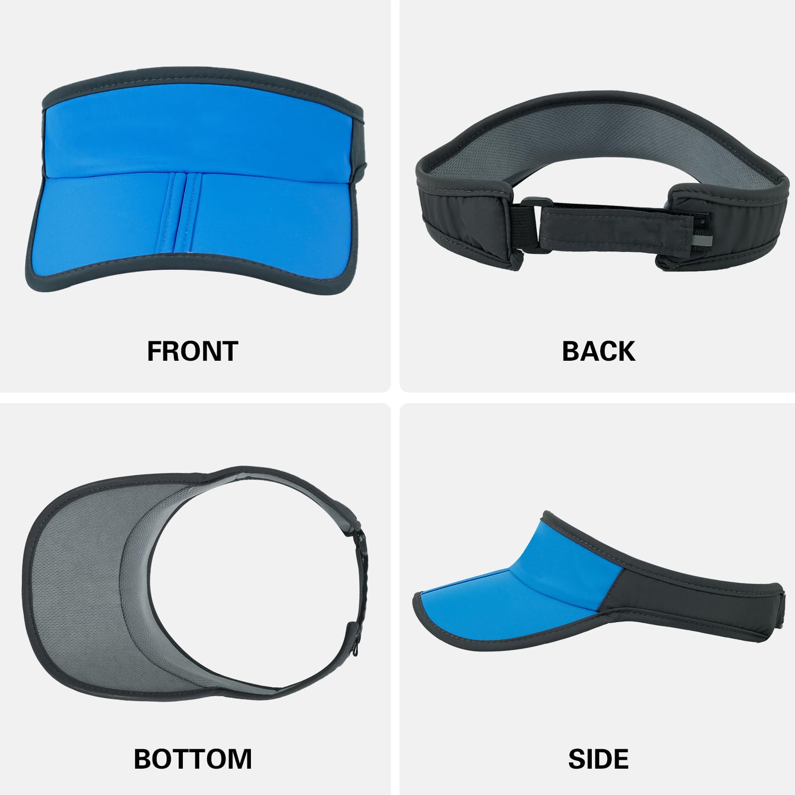Best Sports Sun Visor Hats for Men & Women - Foldable Brim, Lightweight & Packable Adjustable Visor Caps - Perfect for Running, Golf, Tennis & Outdoor Activities