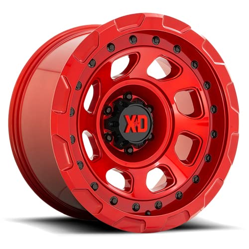 XD Wheels XD861 Storm Candy Red 20x9 Inch Alloy Steel Wheel - 6x87mm Bolt Pattern, 0mm Offset - Perfect for Trucks, Jeeps & Off-Road Vehicles
