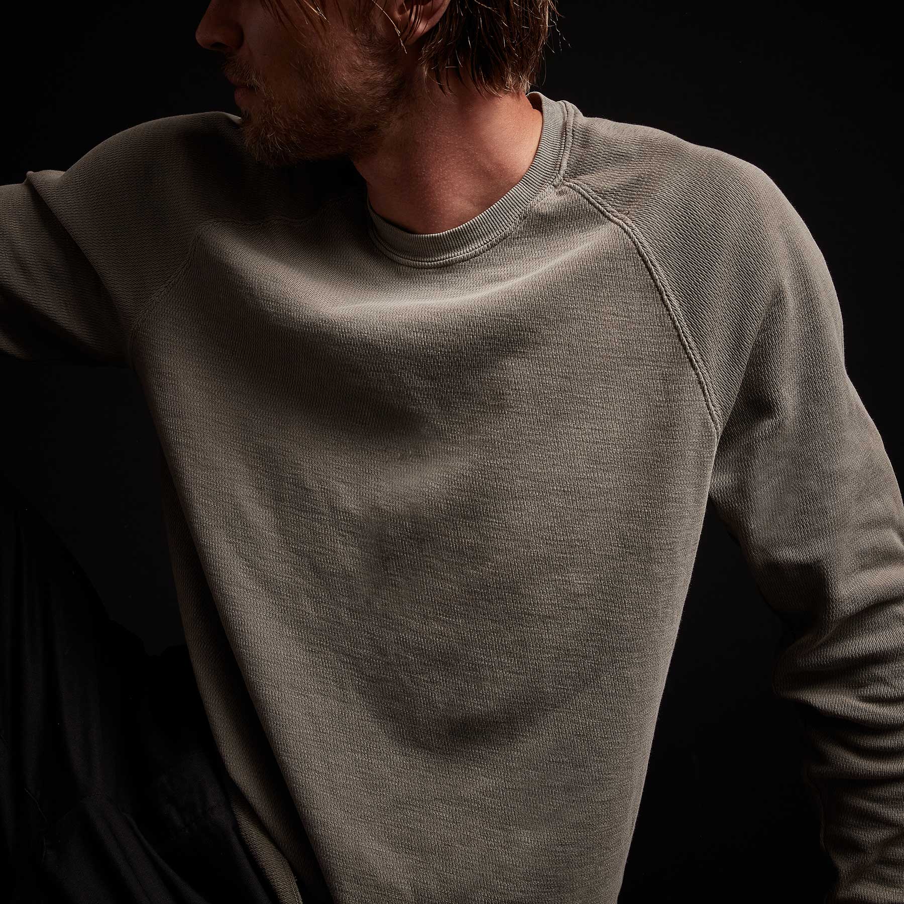 Men's Long Sleeve Thermal Raglan Shirt - Greystone Pigment - Warm Winter Base Layer for Outdoor Activities & Casual Wear