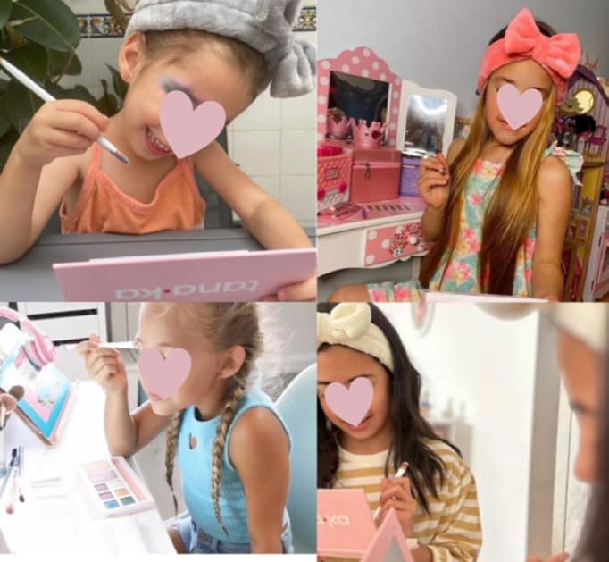 Tanaka 100% Natural, Eco-Friendly & Vegan Makeup Kit for Girls - Non-Toxic Kids Cosmetics Set | Birthday Party, Carnival & Halloween Face Paint Palette | Safe for School Plays & Dress-Up Games