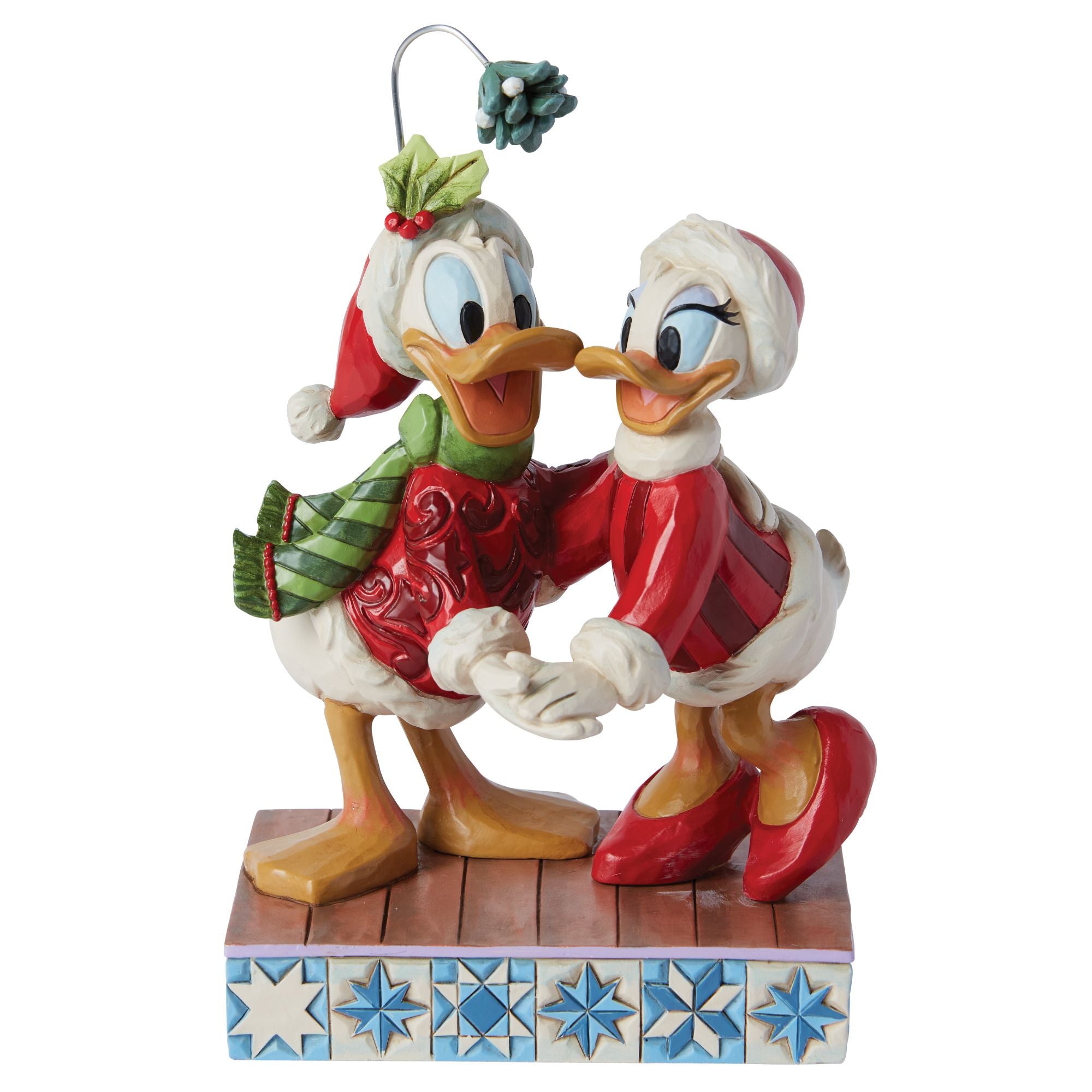 Donald and Daisy Duck Christmas Mistletoe Decor - Holiday Kissing Ball for Xmas Party & Home Decoration
