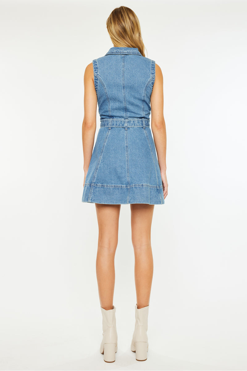 Kim Sleeveless Mini Dress for Women - Summer Casual Bodycon Party Dress - Perfect for Beach, Club, and Night Out