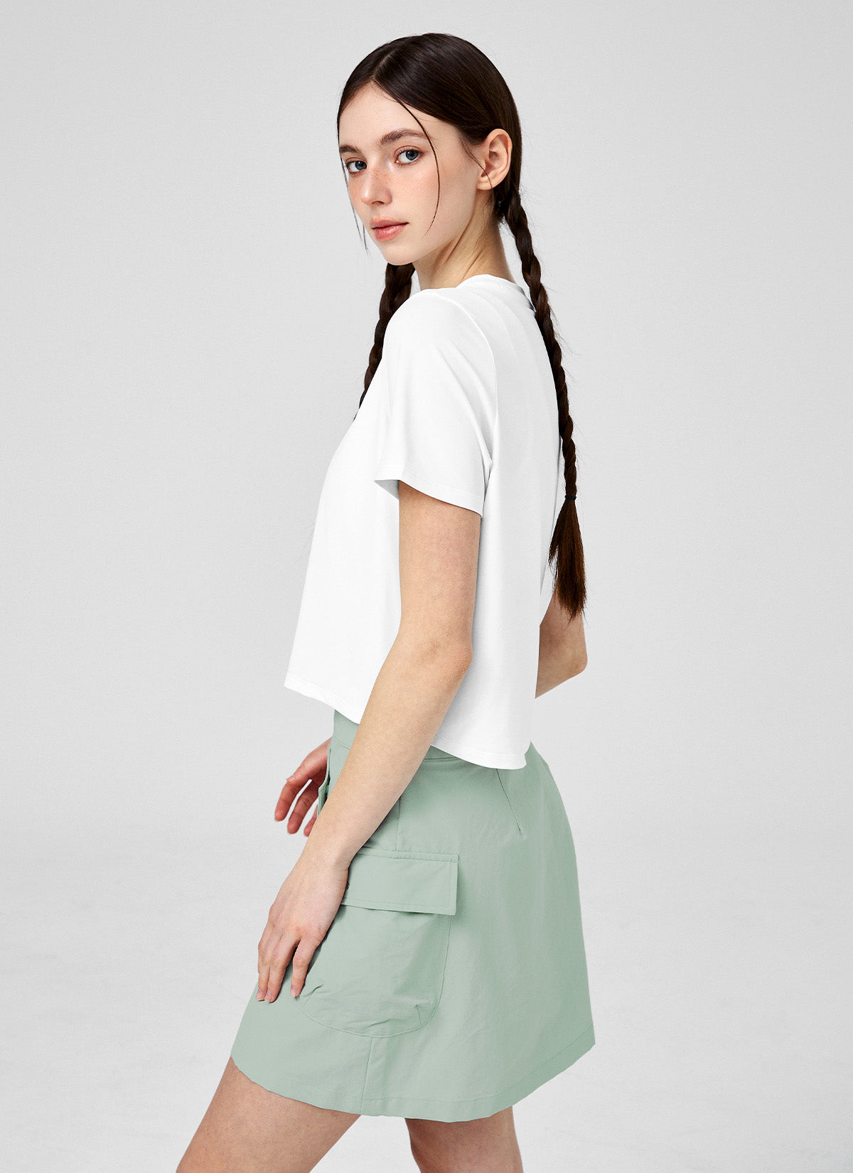 Ice Feather Light 2.0 Crop Short Sleeve T-Shirt for Women - Breathable Summer Top for Yoga, Running & Casual Wear