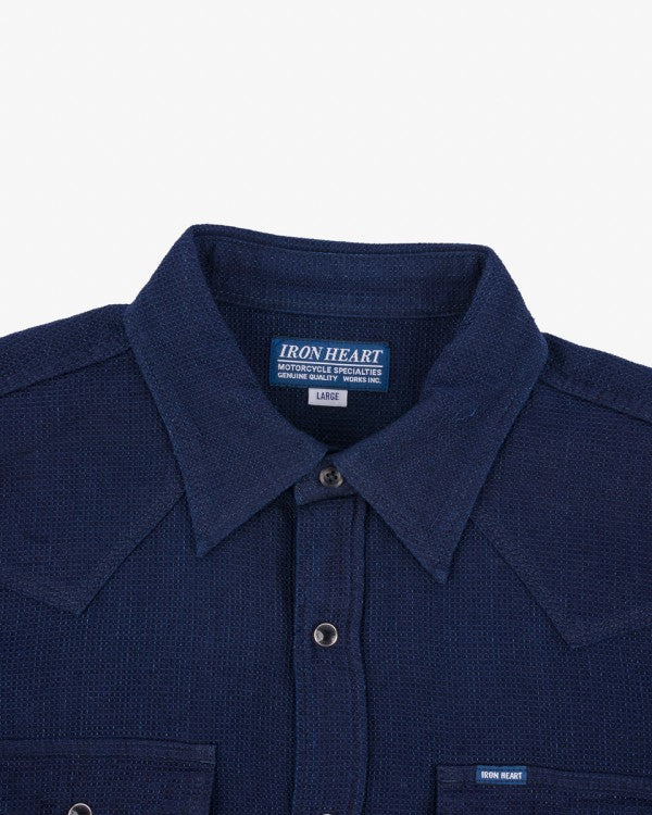 Iron Heart IHSH 413 5oz Selvedge Dobby Cloth Western Shirt - Premium Denim Workwear for Cowboy Style & Outdoor Adventures