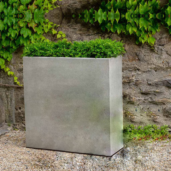 Tall Metro Box Planter by Campania International - Modern Outdoor Garden Container for Patio, Balcony & Urban Gardening