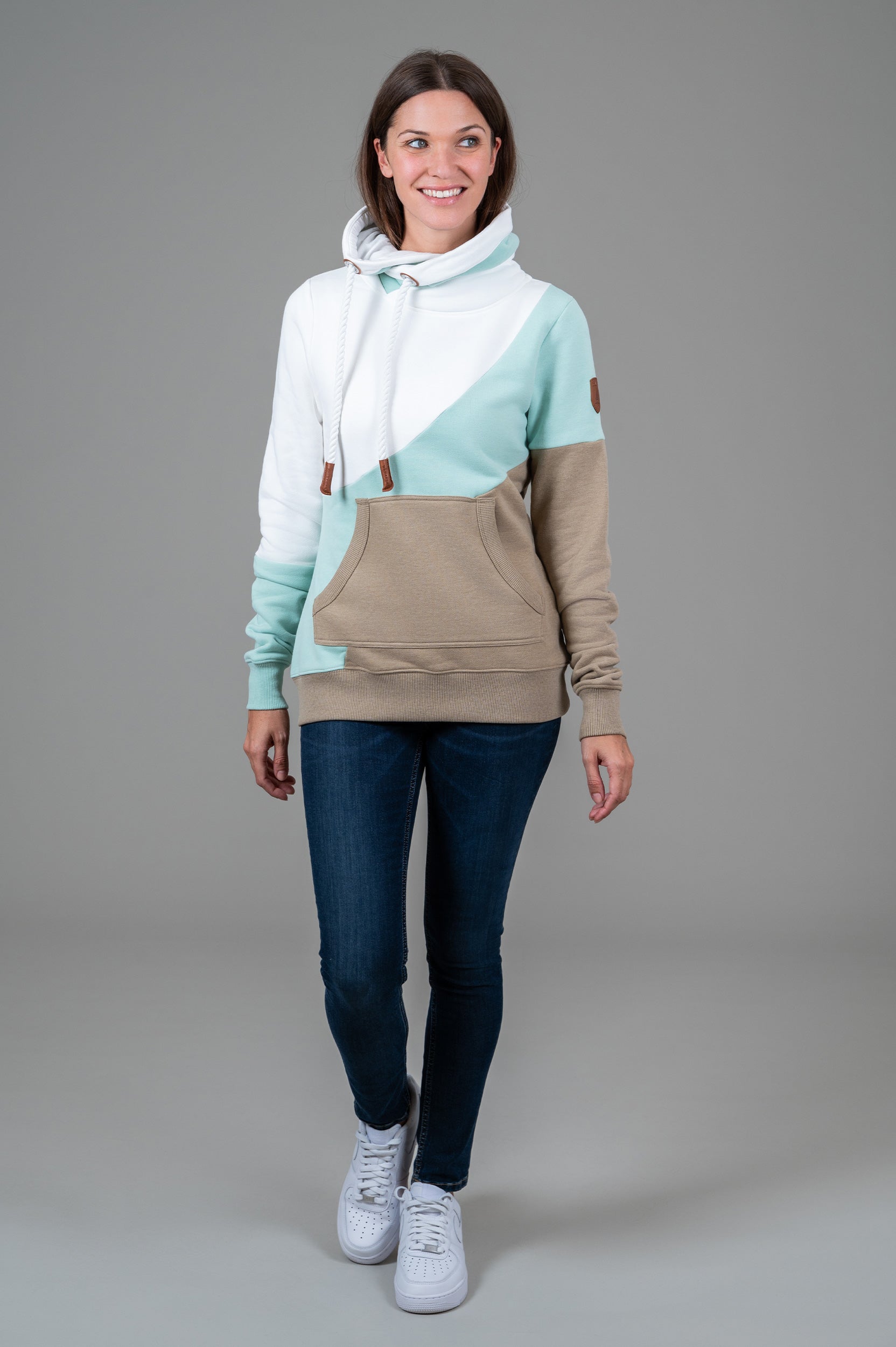 Deena Spearmint Mix Sweatshirt - Soft & Stylish Pullover for Women | Perfect for Casual Wear, Lounge & Street Fashion
