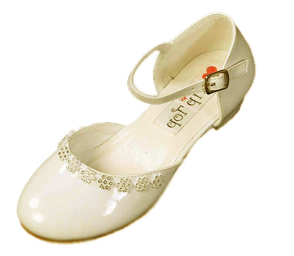 iGirlDress Women's Crystal Flower Patent Leather Party Shoes - Elegant High Heels for Prom, Wedding, and Evening Events