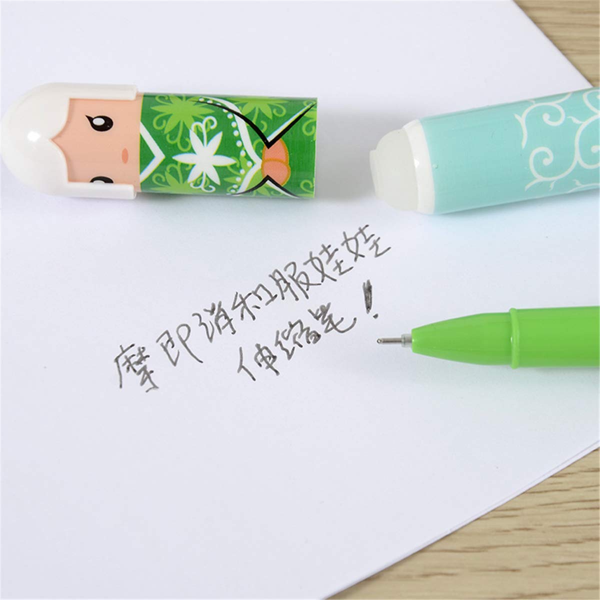 Japanese Kimono Doll Fashion Gel Pens - 6 Pack Cute Cartoon Ballpoint Pens for Creative Writing, School & Office Supplies | Perfect for Journaling, Note Taking & Gift Giving