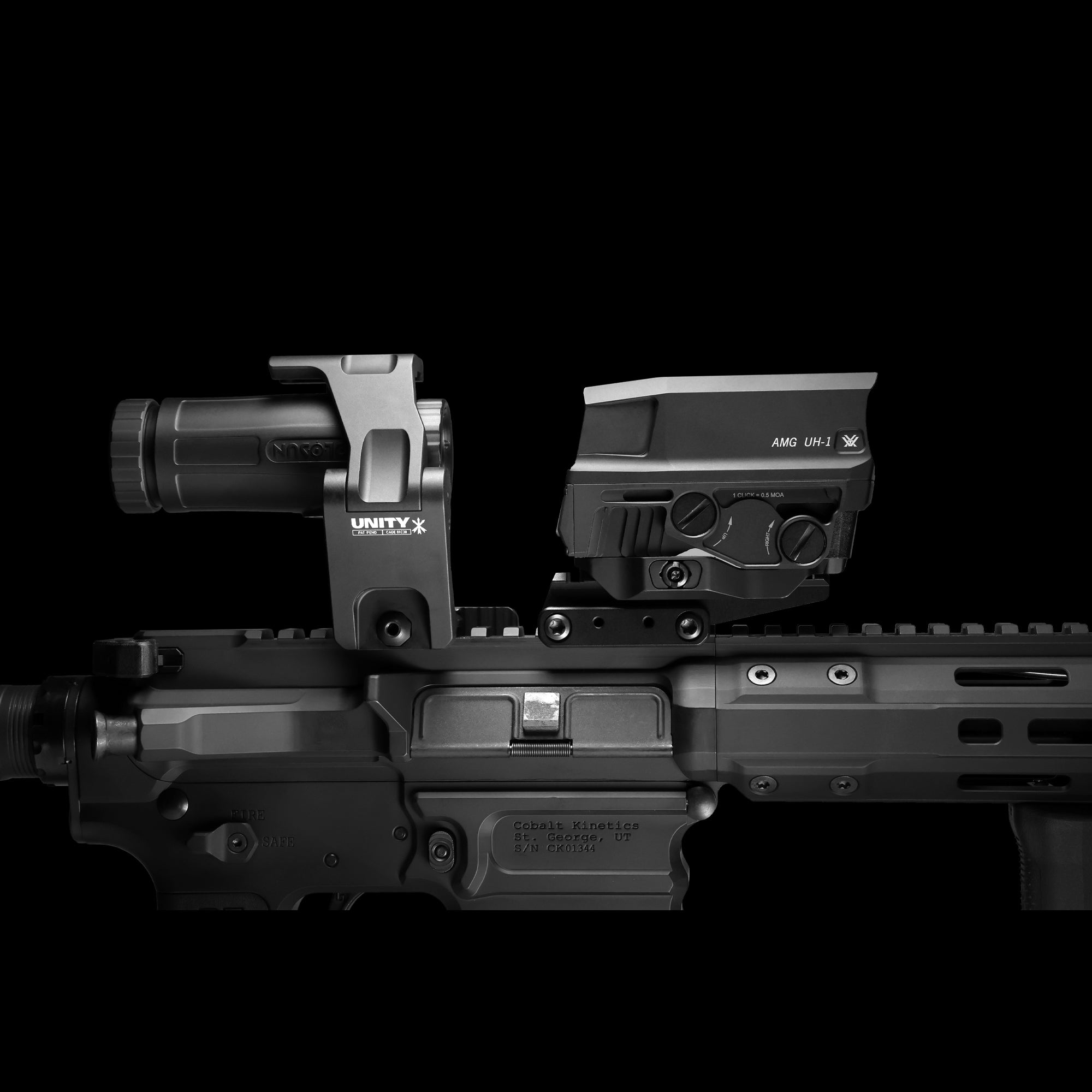 Unity Tactical FAST FTC OMNI Magnifier Mount - Made in USA - Compatible with Red Dot Sights for AR-15 & Rifle Optics - Perfect for Tactical Shooting & Hunting