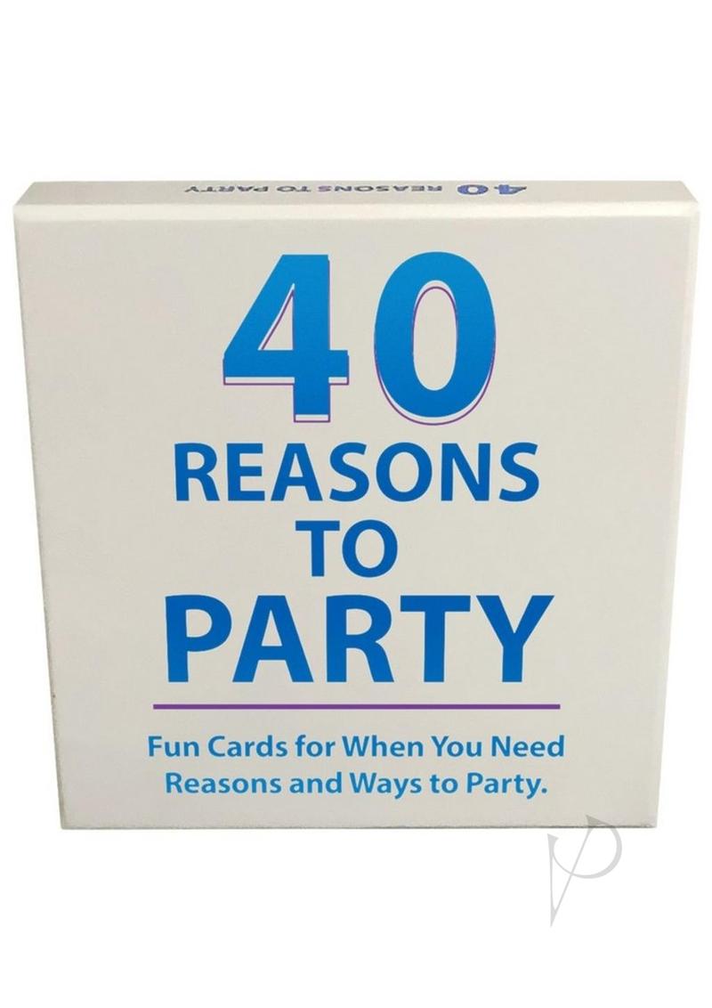 40 Reasons to Party Card Game - Fun Adult Drinking Game for Parties & Gatherings - Perfect for Game Nights, Bachelorette Parties & Social Events