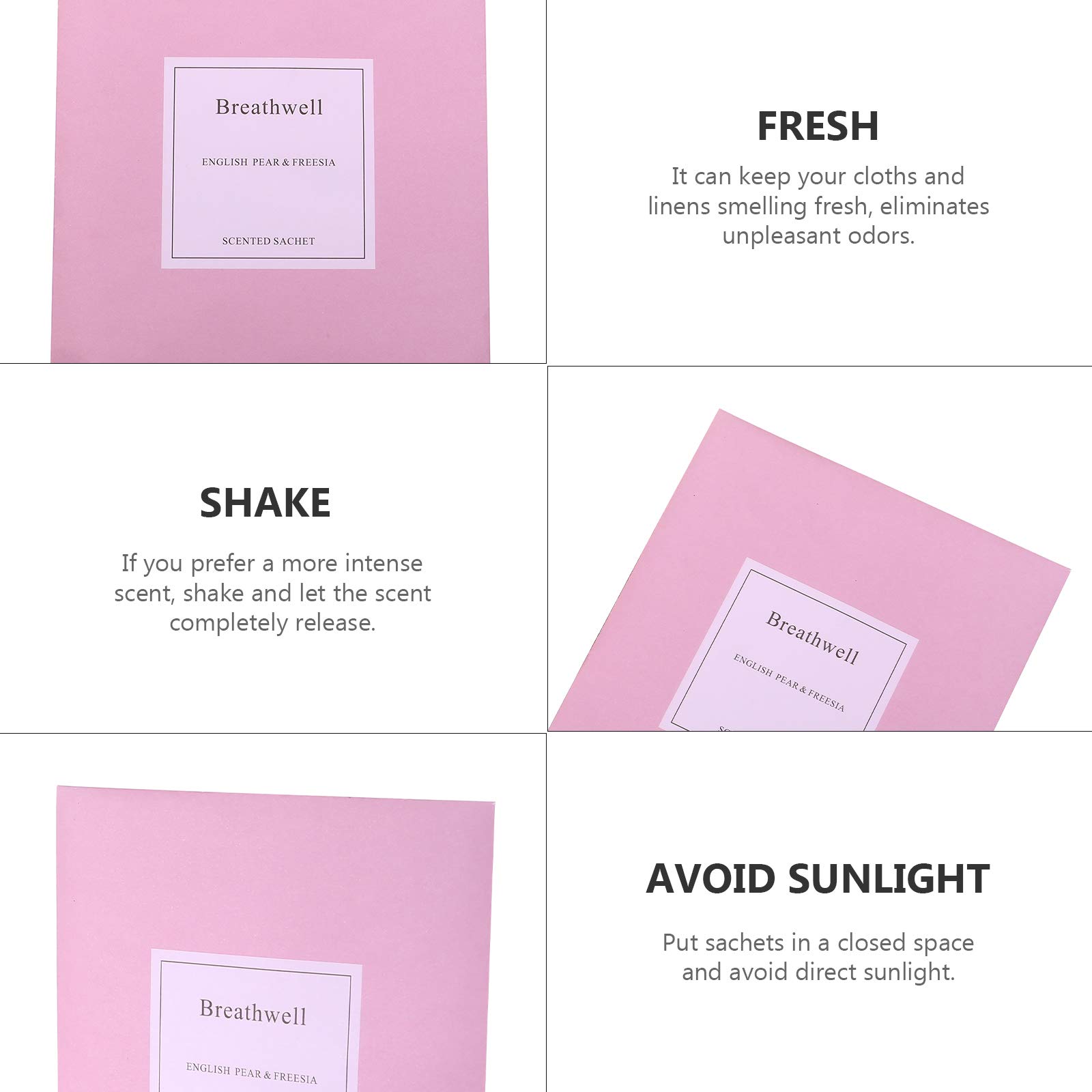 EXCEART 3-Pack Scented Sachets for Closet & Drawers - Long Lasting Perfumed Bags, Home Fragrance Deodorizer for Wardrobe, Shoes, Gym Bags & Travel Luggage