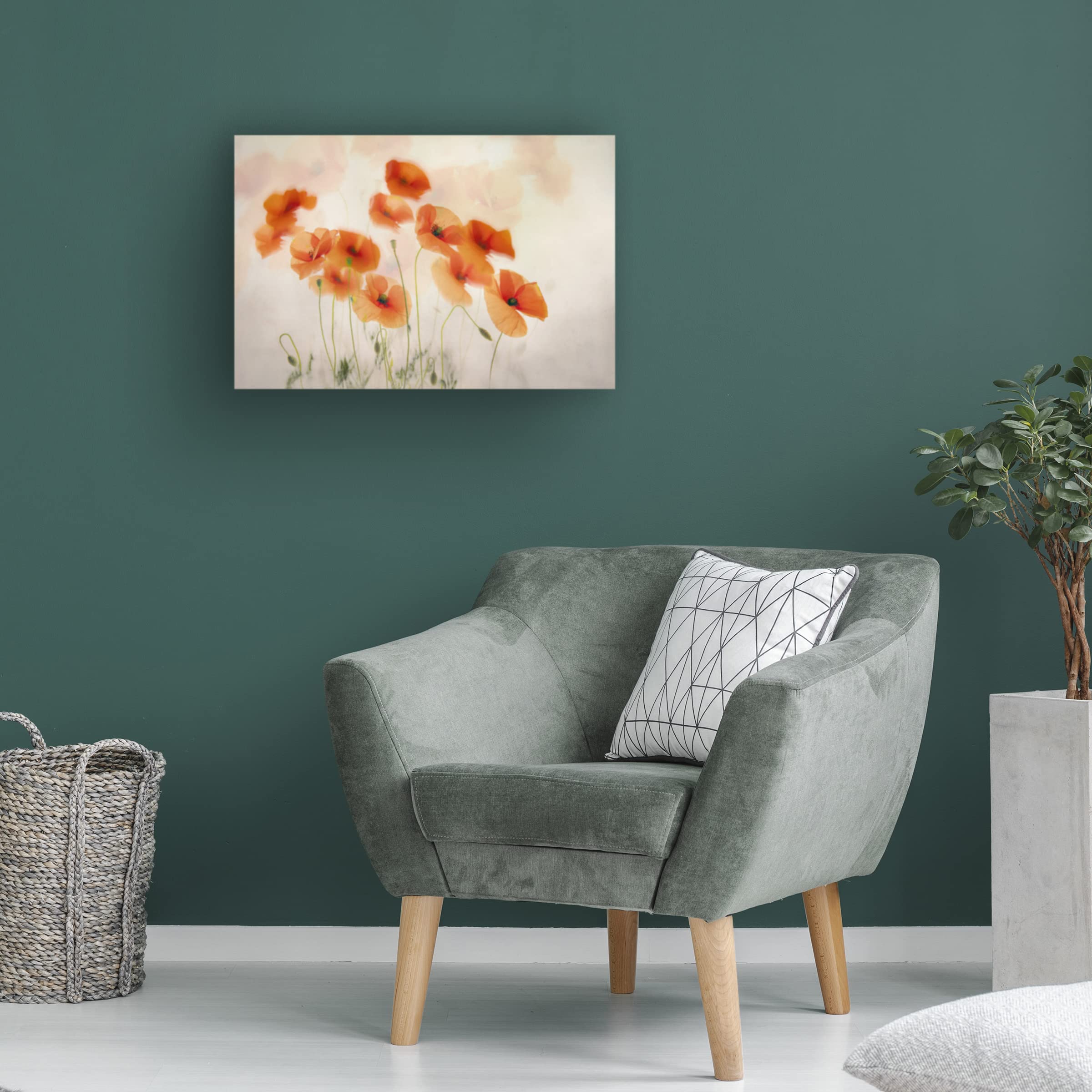 Trademark Fine Art 'Waving In The Wind' Canvas Wall Art by Nel Talen - Modern Home Decor for Living Room, Bedroom & Office