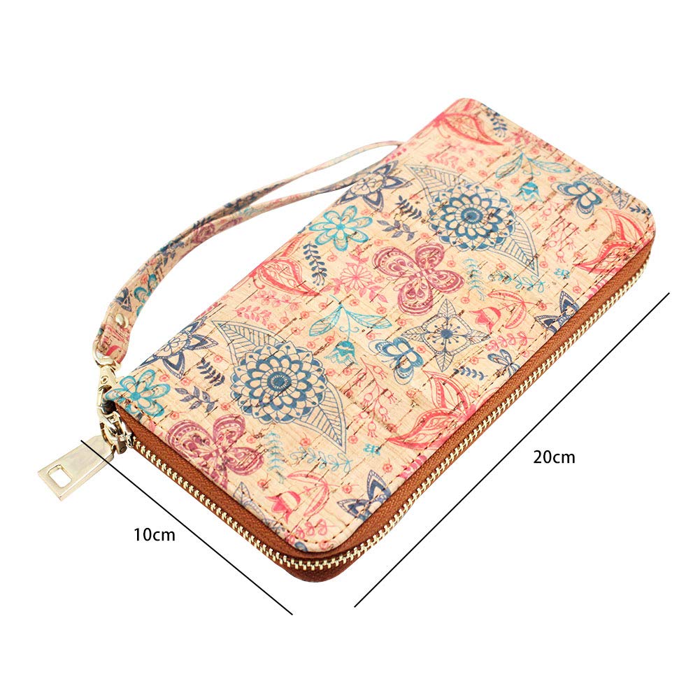 Boshiho Cork Vegan Purse Wallet for Women - Eco-Friendly Smartphone Clutch with Card Holder & RFID Protection | Perfect for Travel, Work, and Everyday Use