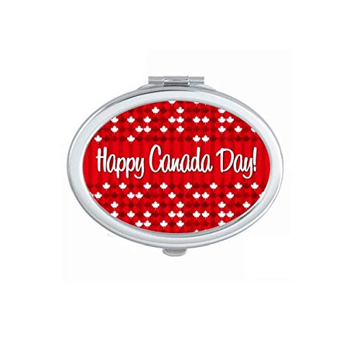 DIYthinker Canada Themed Portable Folding Mirror - Double-Sided Handheld Makeup Mirror for Travel & Home Use | Perfect for Canadian Day Celebrations & Daily Beauty Routine