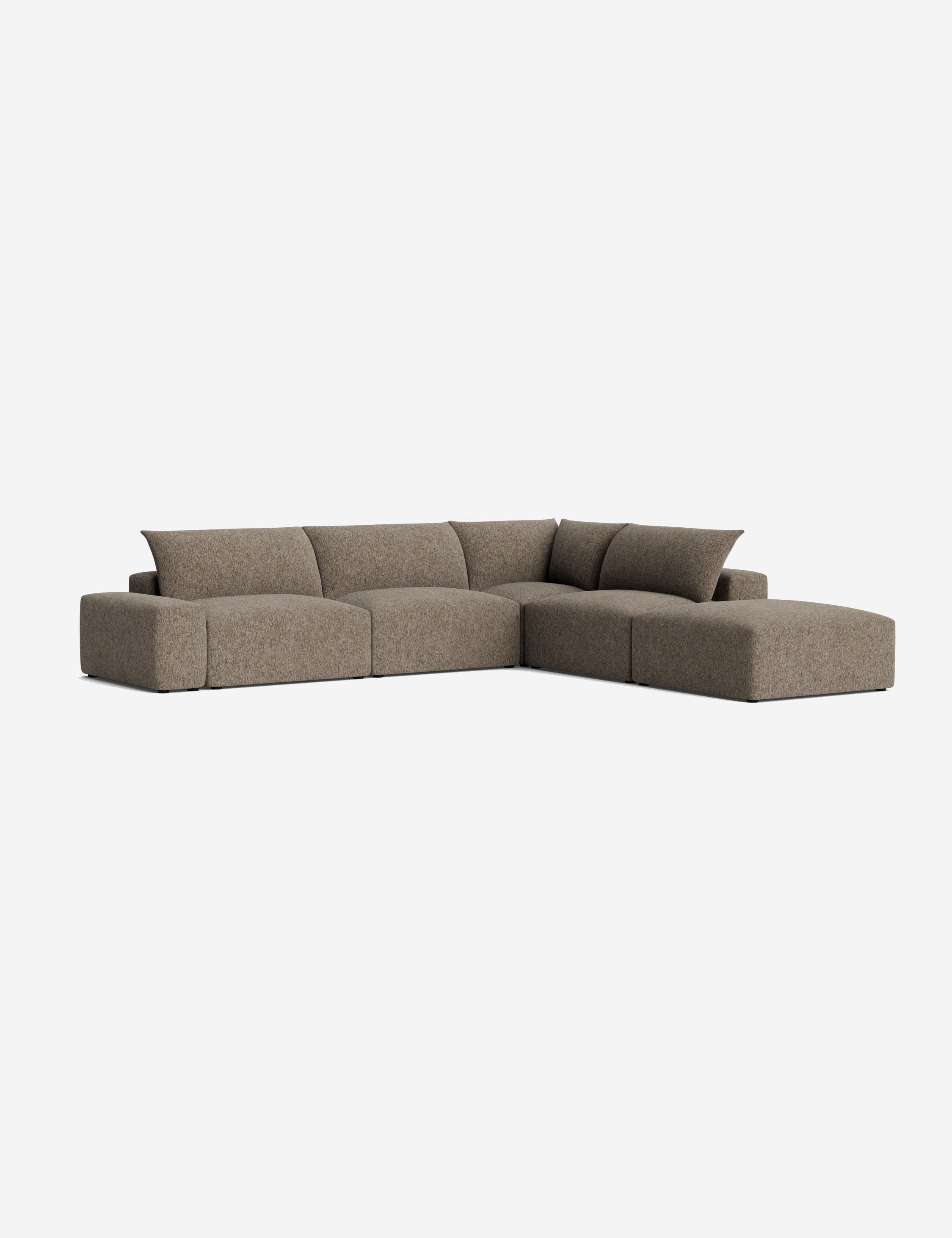 Brinley Chaise Sectional Sofa - Modern L-Shaped Couch with Reversible Chaise for Living Room, Family Room & Lounge | Comfortable Fabric Upholstery, Sturdy Frame | Perfect for Small Spaces & Home Decor