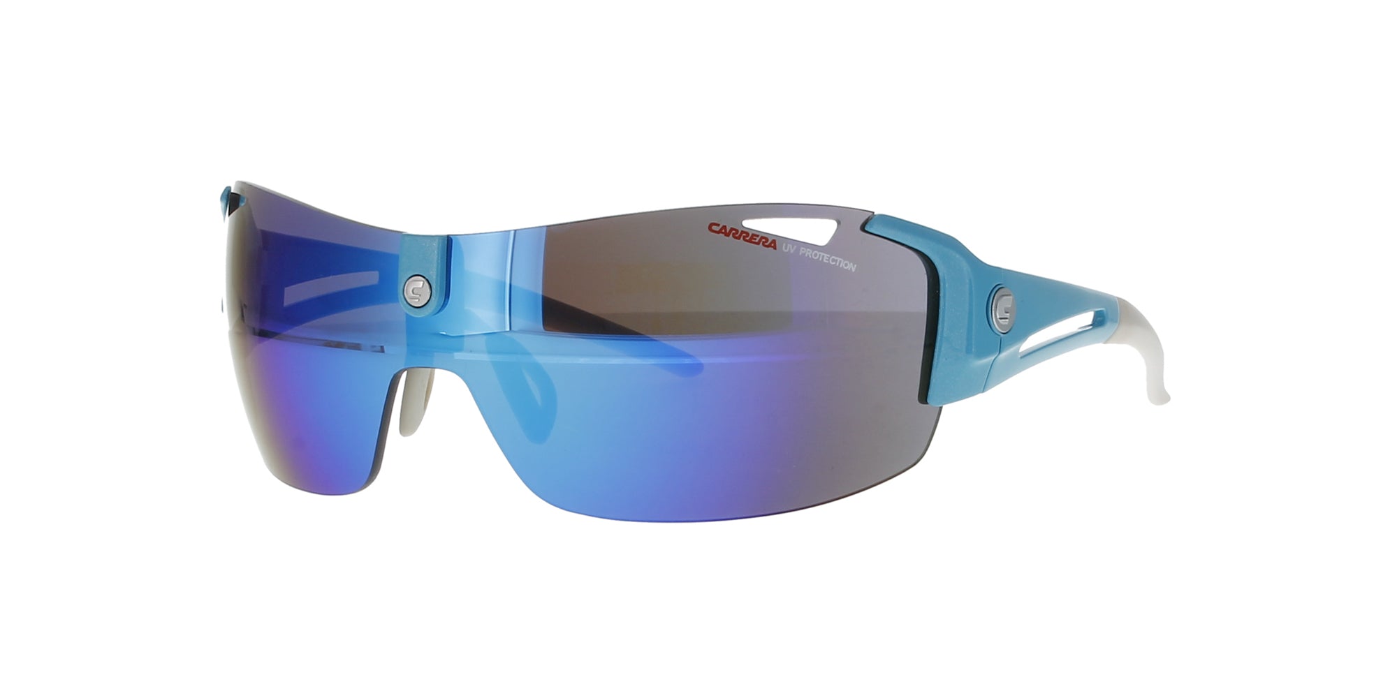 Blue Mirror Rimless Shield Carrera Sunglasses for Men & Women – UV Protection, Polarized, Lightweight – Perfect for Driving, Running, and Outdoor Sports