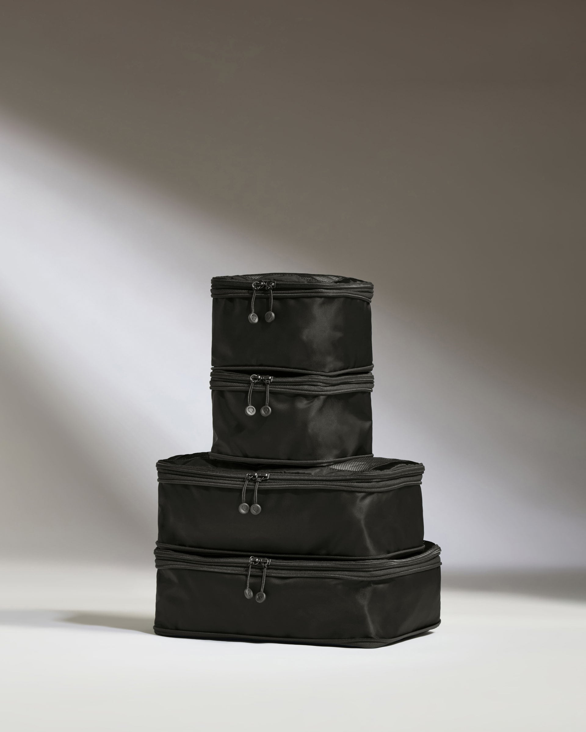 4-Piece Black Packing Cubes Set - Travel Organizer for Luggage & Suitcases - Perfect for Business Trips, Vacations & Weekend Getaways