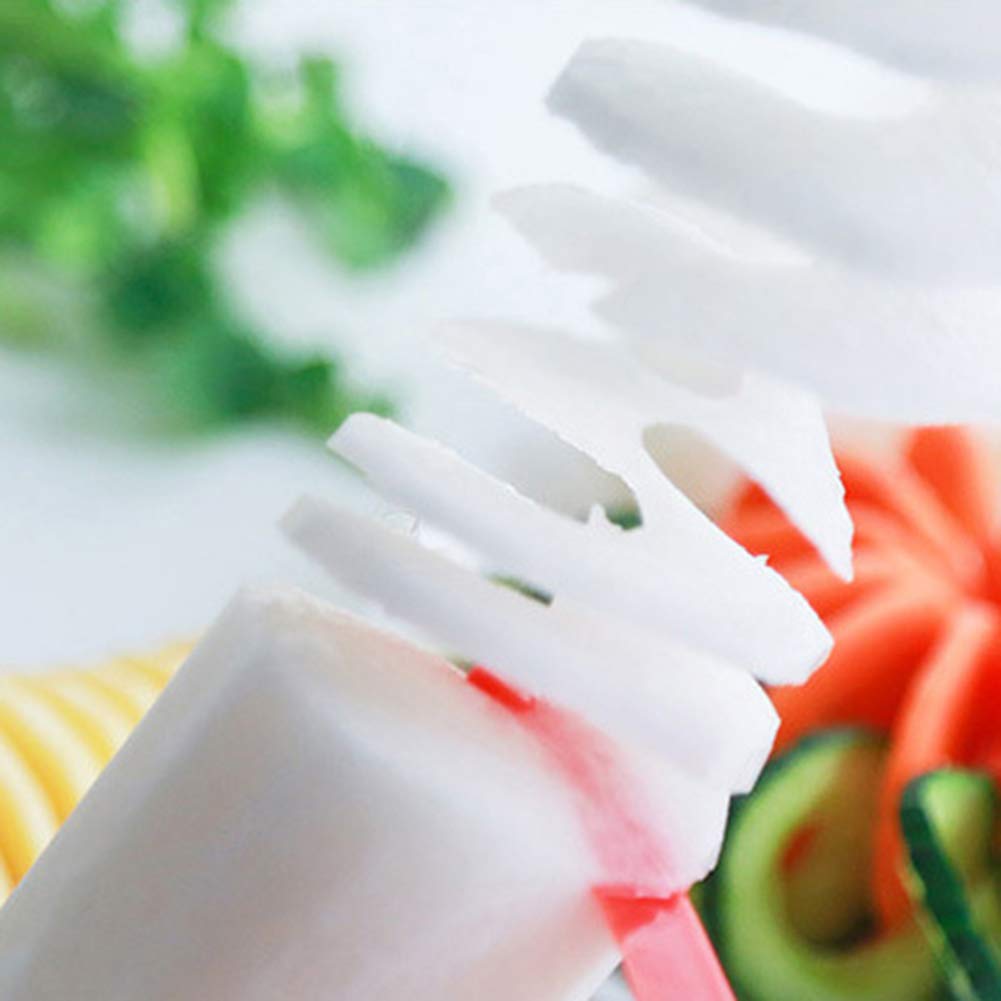 Portable Manual Spiral Slicer for Potatoes, Carrots & Fruits - 5-Blade Vegetable Cutter with Non-Slip Base | Perfect for Healthy Snacks, Salad Garnish & Meal Prep | Kitchen Gadget Tool (Random Color)