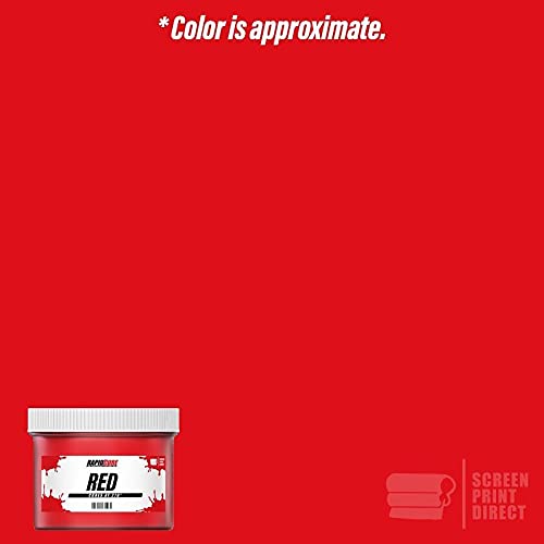 Rapid Cure® Red Screen Printing Ink (5 Gallon - 640oz) - Fast Drying Plastisol Ink for Fabric Printing | High-Quality USA Made Screen Print Supplies | Perfect for T-Shirts, Hoodies & DIY Projects