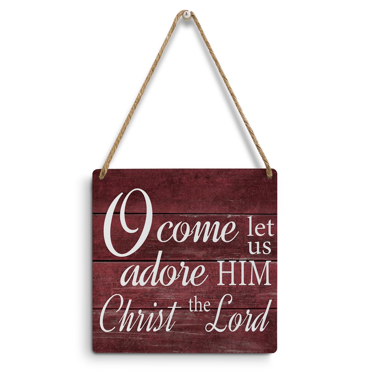 Religious Christmas Decorations - Christian Home Wall Art & Wooden Signs for Holiday Decor - Perfect for Farmhouse, Living Room, Bedroom, Church & Front Door Porch - Inspirational Gifts for Women & Men