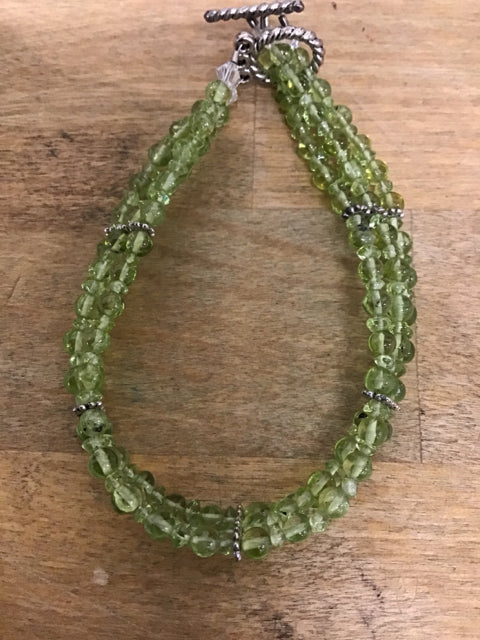 3 Strand Peridot Bracelet for Women - Genuine Green Gemstone Jewelry for Healing, Meditation & Spiritual Energy - Perfect for Yoga, Reiki & Everyday Wear