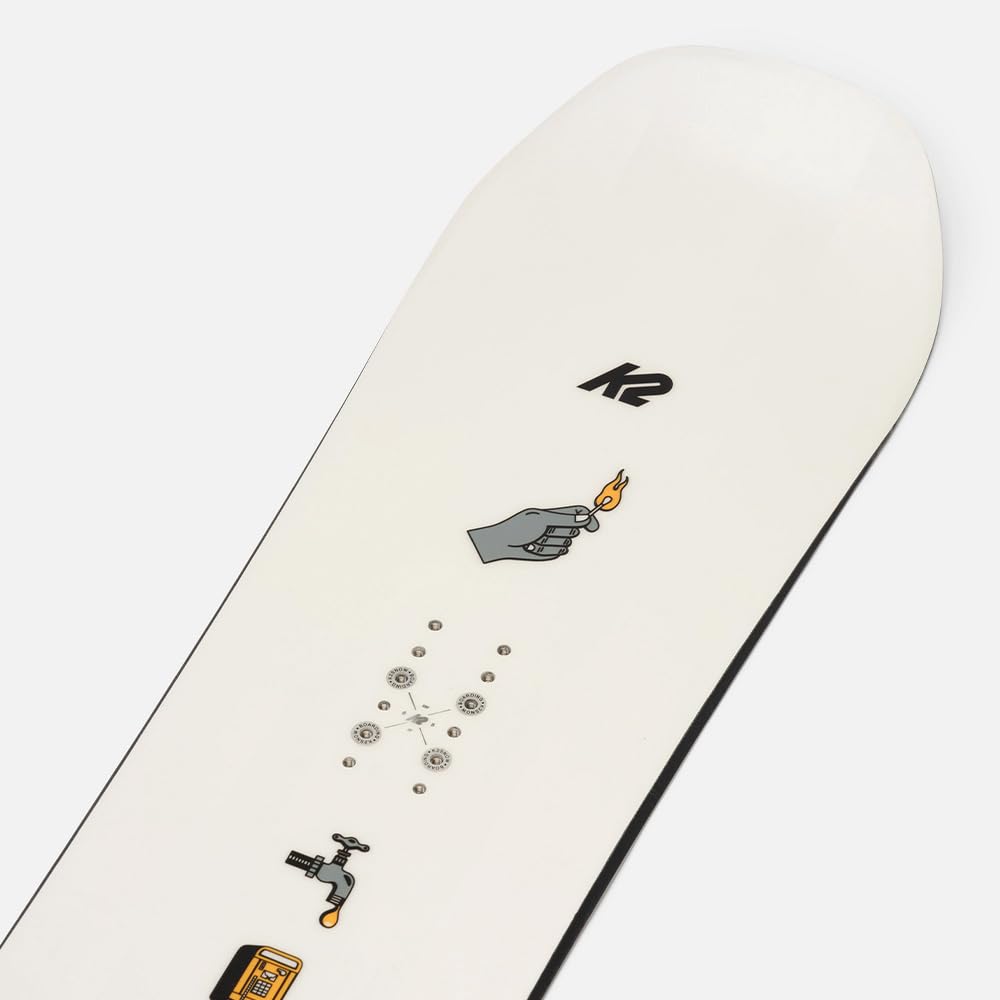 K2 Afterblack Men's Snowboard - All-Mountain Freestyle Snowboard for Men | Perfect for Park, Powder & Freeriding