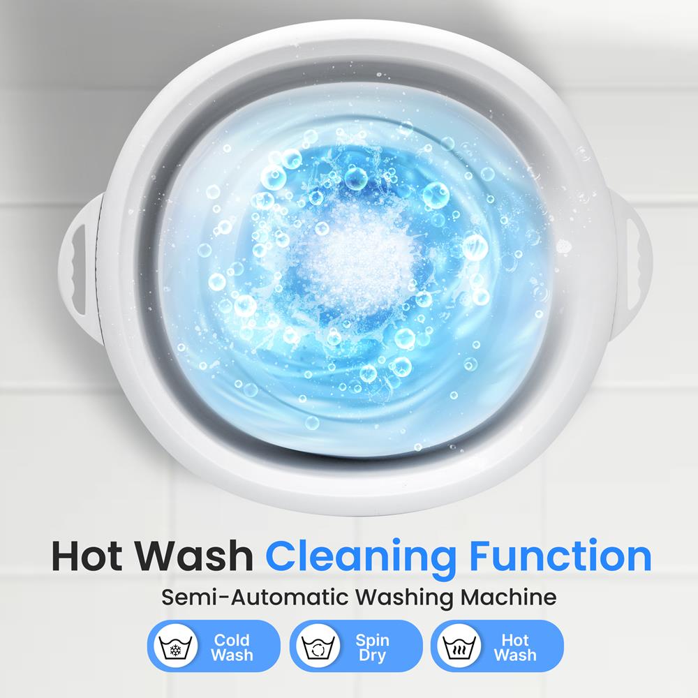Compact Portable Mini Washing Machine for Travel, Camping & Small Apartments - Lightweight & Energy Efficient Clothes Washer