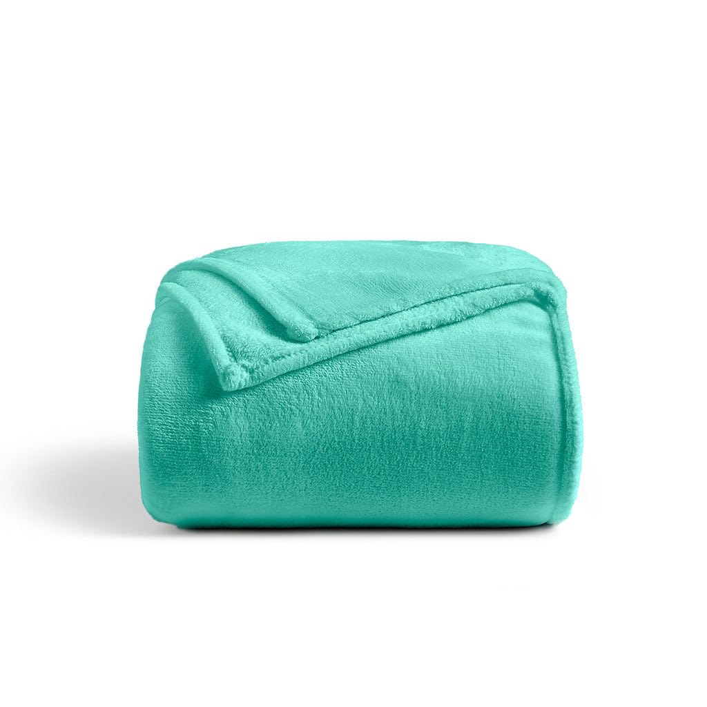 Cozy House Collection Everyday 1500 Series Fleece Blanket - Ultra Soft & Breathable All-Season Throw Blanket for Couch, Bed, Travel - Skin-Friendly & Easy Care (Turquoise) | Perfect for Lounging, Camping & Home Decor