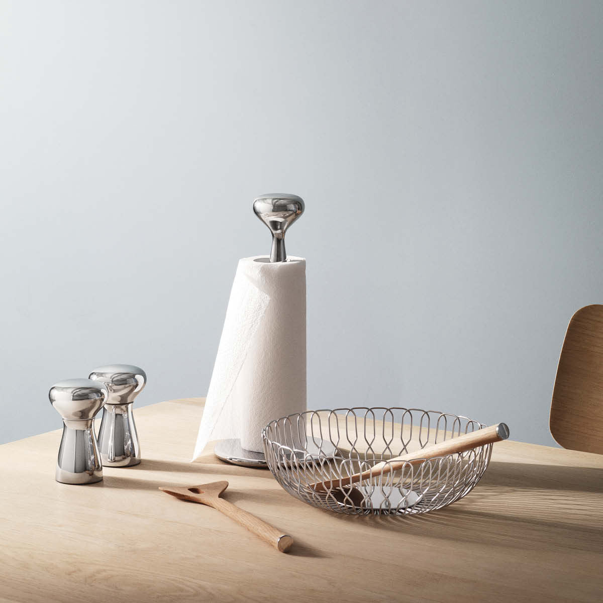 Georg Jensen Alfredo Silver Paper Towel Holder - Premium Stainless Steel Kitchen Organizer for Modern Homes & Restaurants