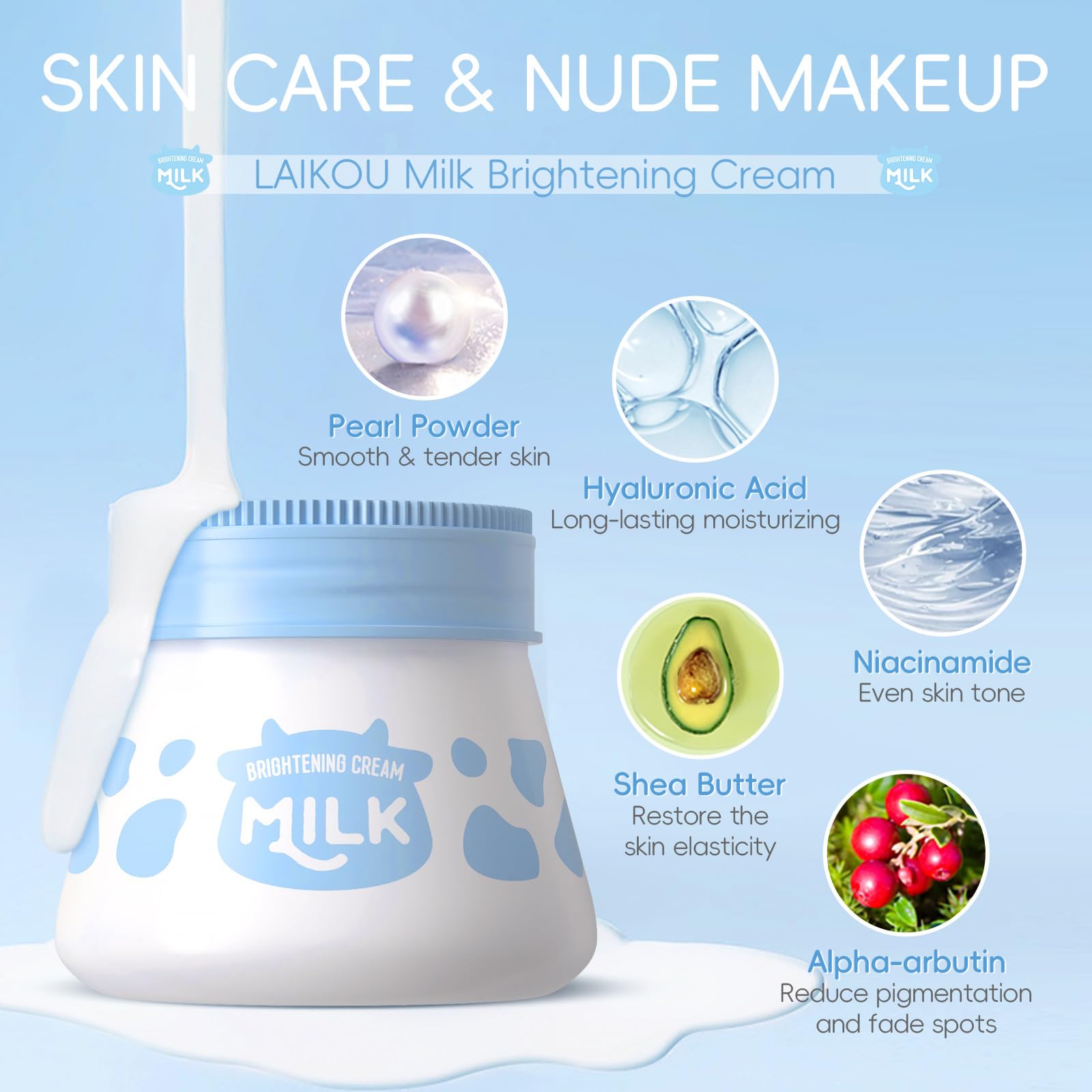 1 PC Milk Even Skin Tone Cream - All-in-One Moisturizing & Nourishing Face Cream for Brighter, Glowing Skin (55g) | Perfect for Daily Skincare Routine & Nighttime Hydration
