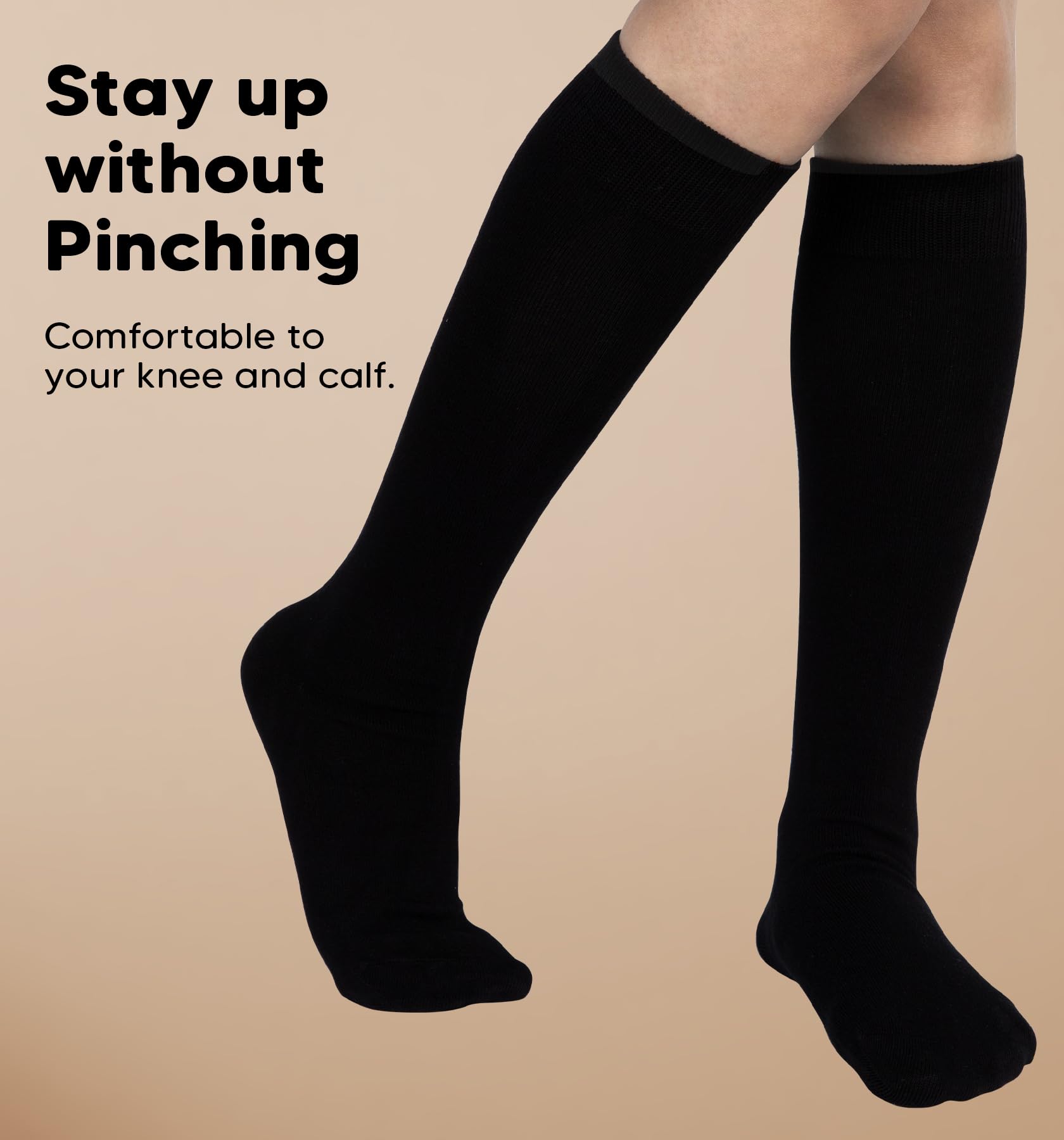 4 Pairs Bamboo Knee High Socks for Women - Breathable Thin Dress Socks - Lightweight Stockings for Work, Yoga & Everyday Comfort