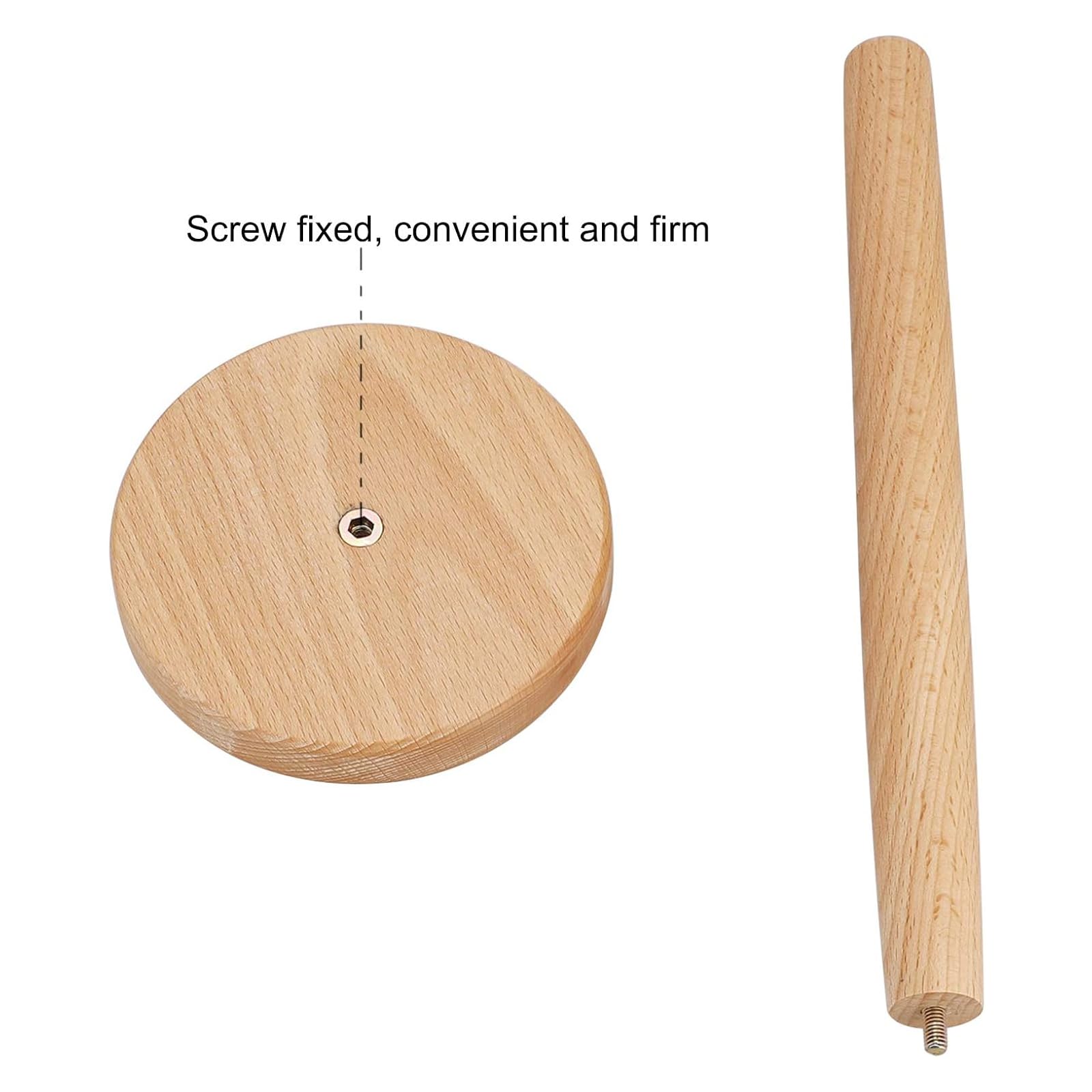 Eco-Friendly Bamboo Paper Towel Holder - Countertop Stand for Kitchen, Bathroom & Office - Fits Standard Paper Rolls - Wooden Organizer with Round Base for Cabinet or Countertop - Perfect for Home, Restaurant & RV Use