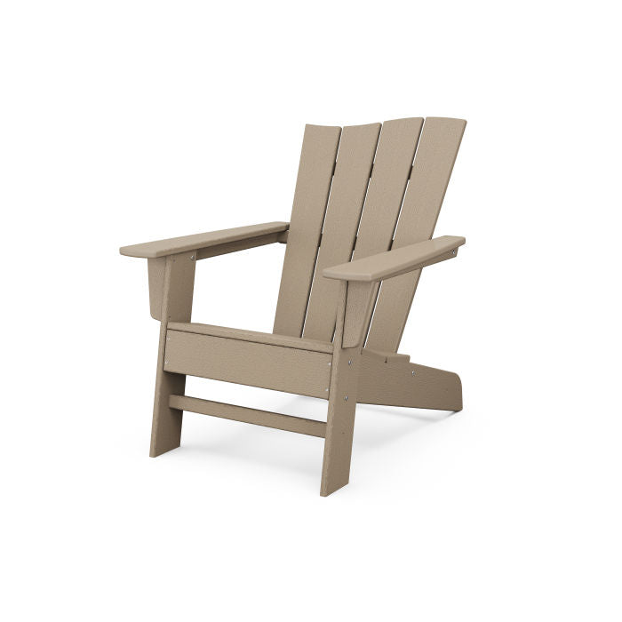 POLYWOOD Wave Chair Right Arm - Durable Outdoor Adirondack Chair for Patio, Deck, Poolside & Garden - Weather-Resistant Recycled Plastic Furniture