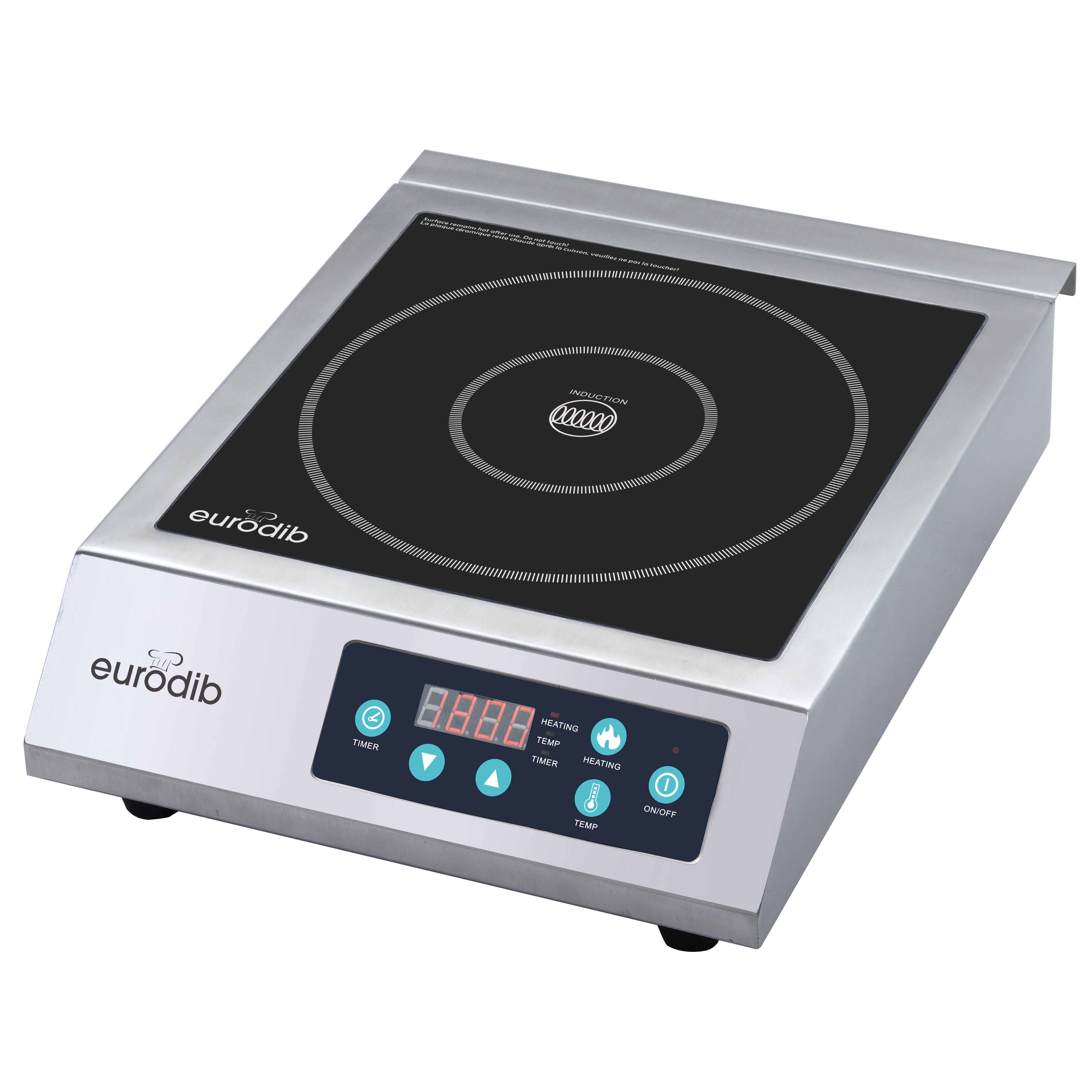 Eurodib 16.4 x 12.9 Inch Countertop Induction Cooktop - 120V Portable Electric Stove with Fast Heating for Home Kitchen, Dorm, RV & Small Spaces
