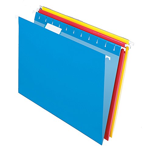 Pendaflex 25-Count Essentials Hanging File Folders Assorted 1/5 Tab - Office Organization Supplies (Ess81612) - Perfect for Filing Cabinets, Document Storage & Office Organization